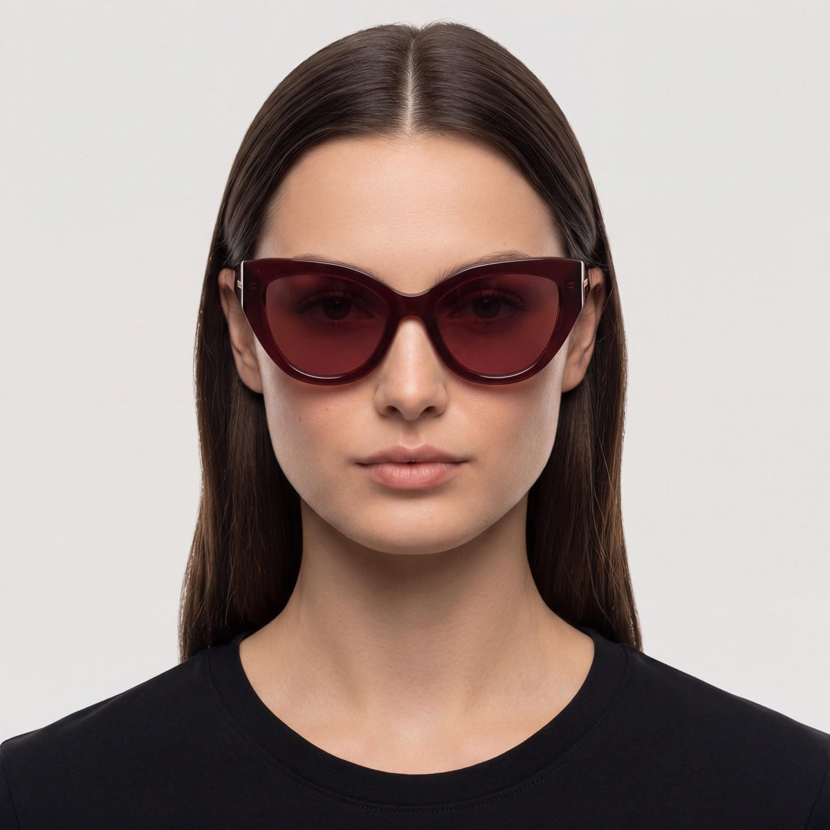 Salvatore Ferragamo Casual Women's Multi-coloured Acetate Sunglasses with Opaline Wine Lenses UV Protection 55-20-140mm, Photo 4