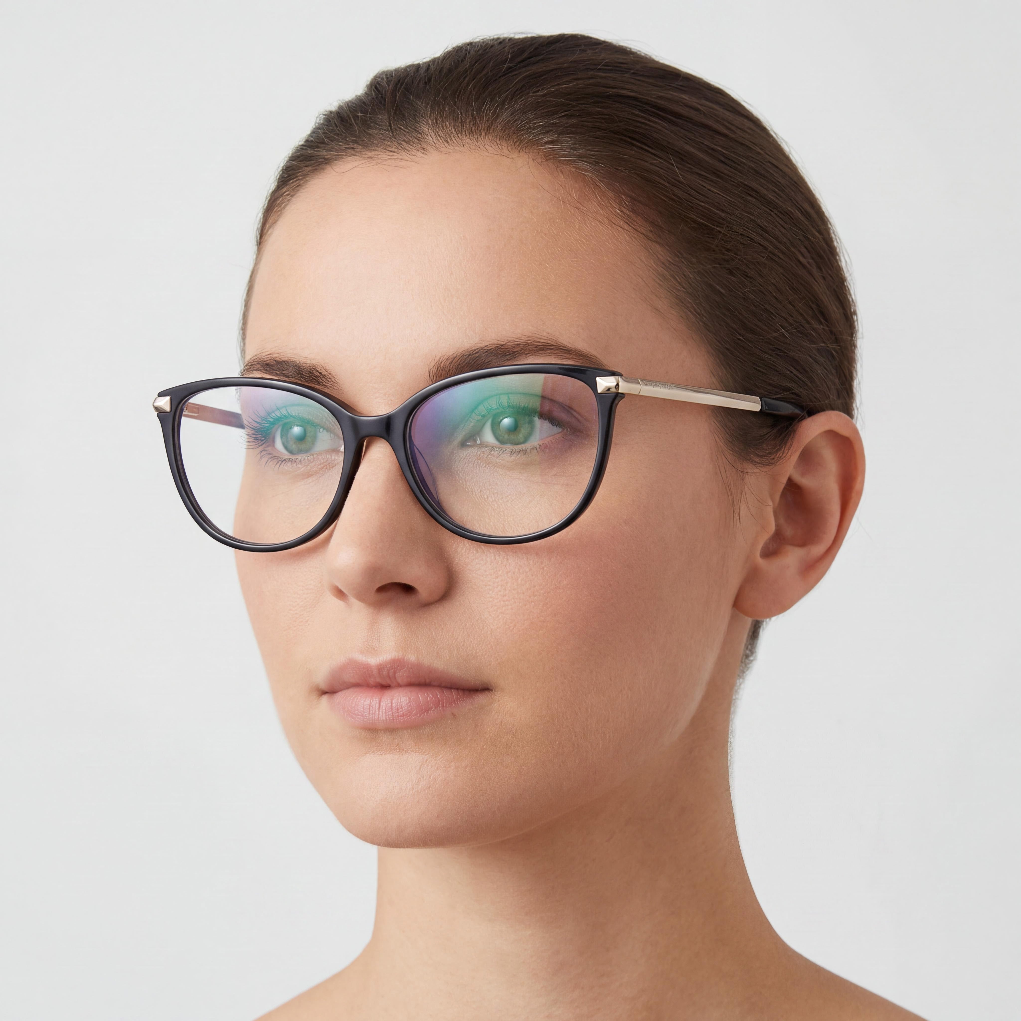 Kate Spade New York Washable Women's Cat Eye Acetate Black Non-Polarized Polycarbonate 54mm Eyeglasses, Photo 5