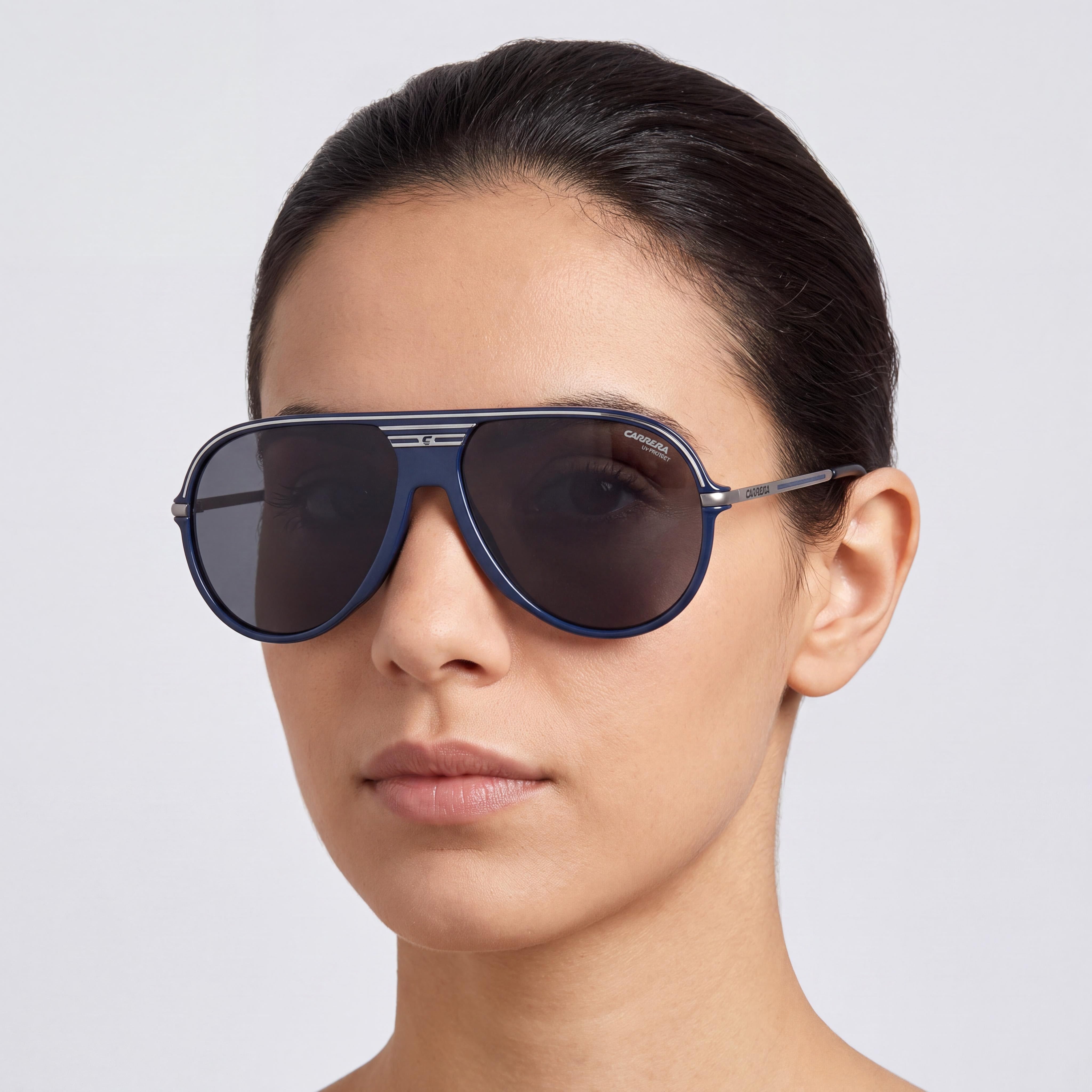 Carrera C Sport 06/S Pilot Women's Blue Plastic Foldable Sunglasses with 100% UV Protection 61mm, Photo 4