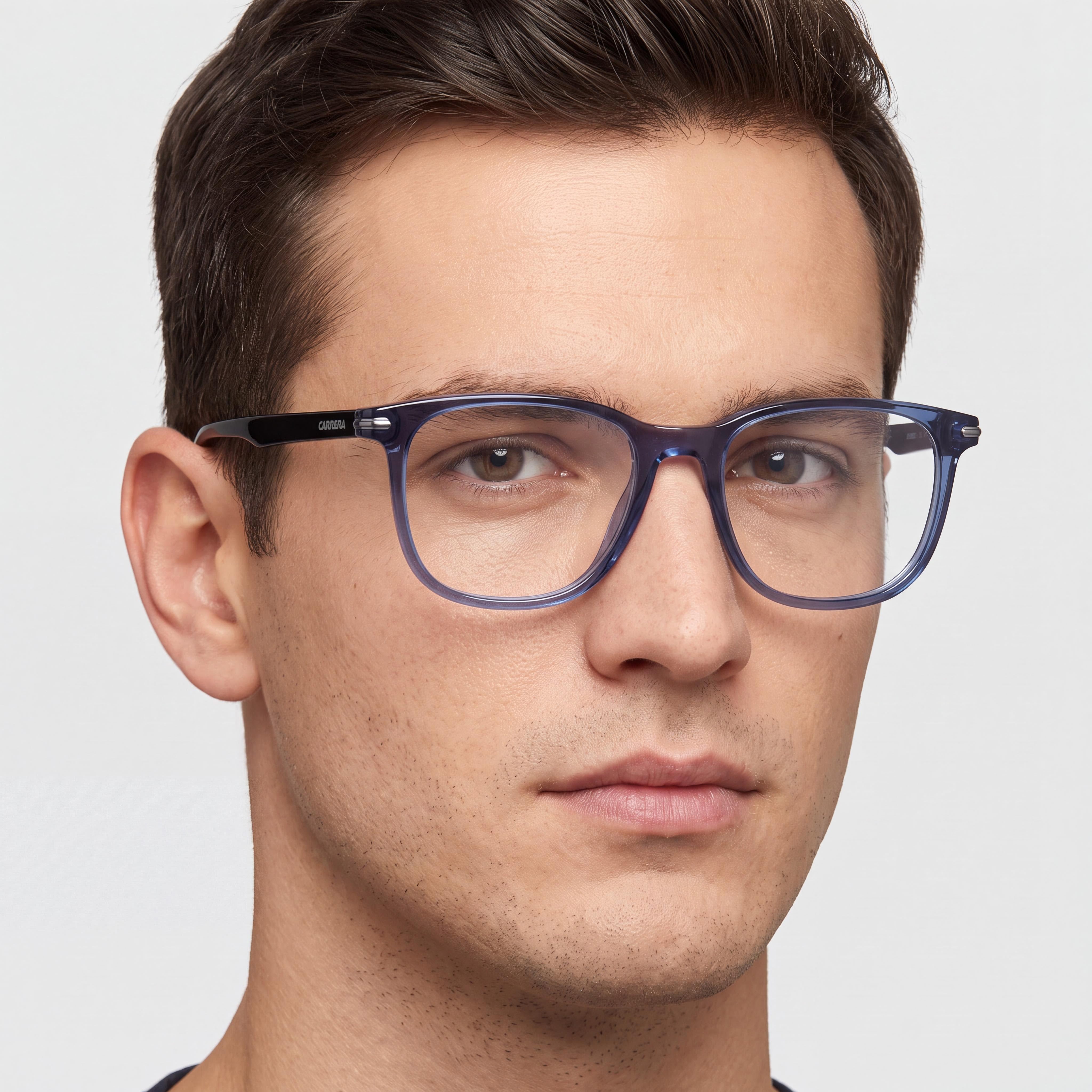 Carrera 308 Blue Rectangle Unisex Eyeglasses, Acetate 53mm, Photo 4