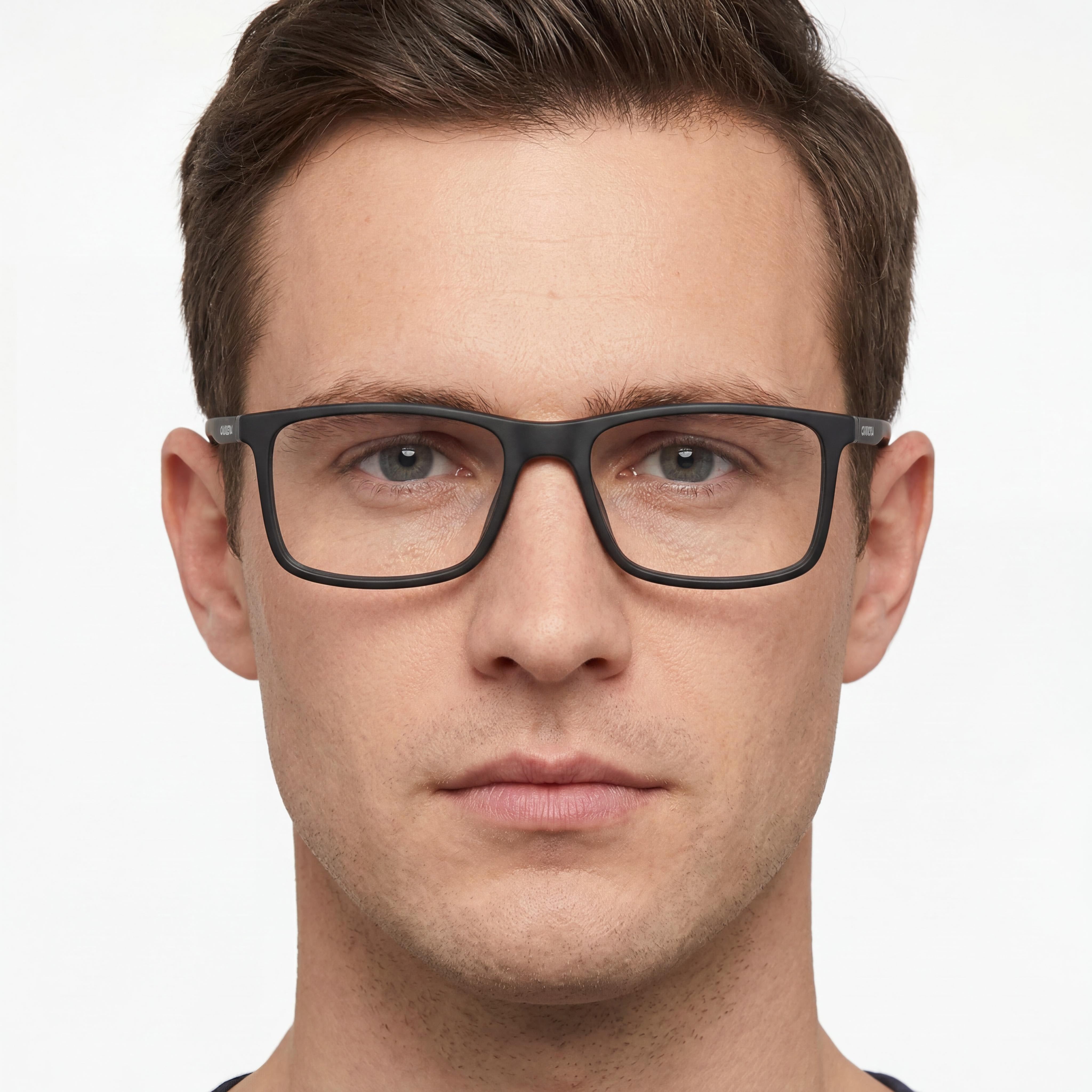 Gafas graduadas de plástico negro mate Carrera 175/N para hombre con patillas con logo, 55 mm, Photo 4