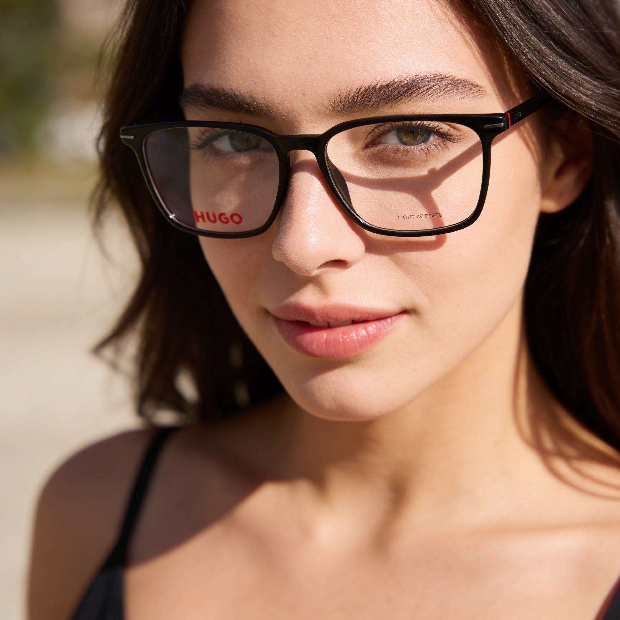 Hugo Boss 1225 Unisex Modern Style Sunglasses with Magnesium Frame and Black Polycarbonate Lenses 55mm, Photo 5