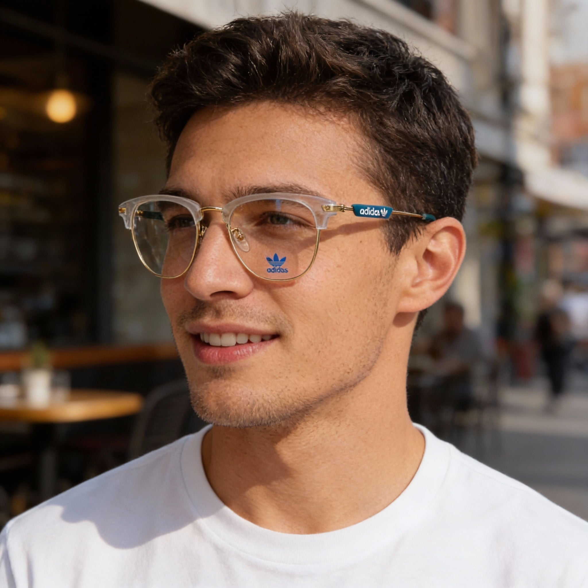 adidas Originals - Montura óptica informal de metal y cristal para hombre con lentes de policarbonato y protección UV (talla 49-19-145), Photo 5
