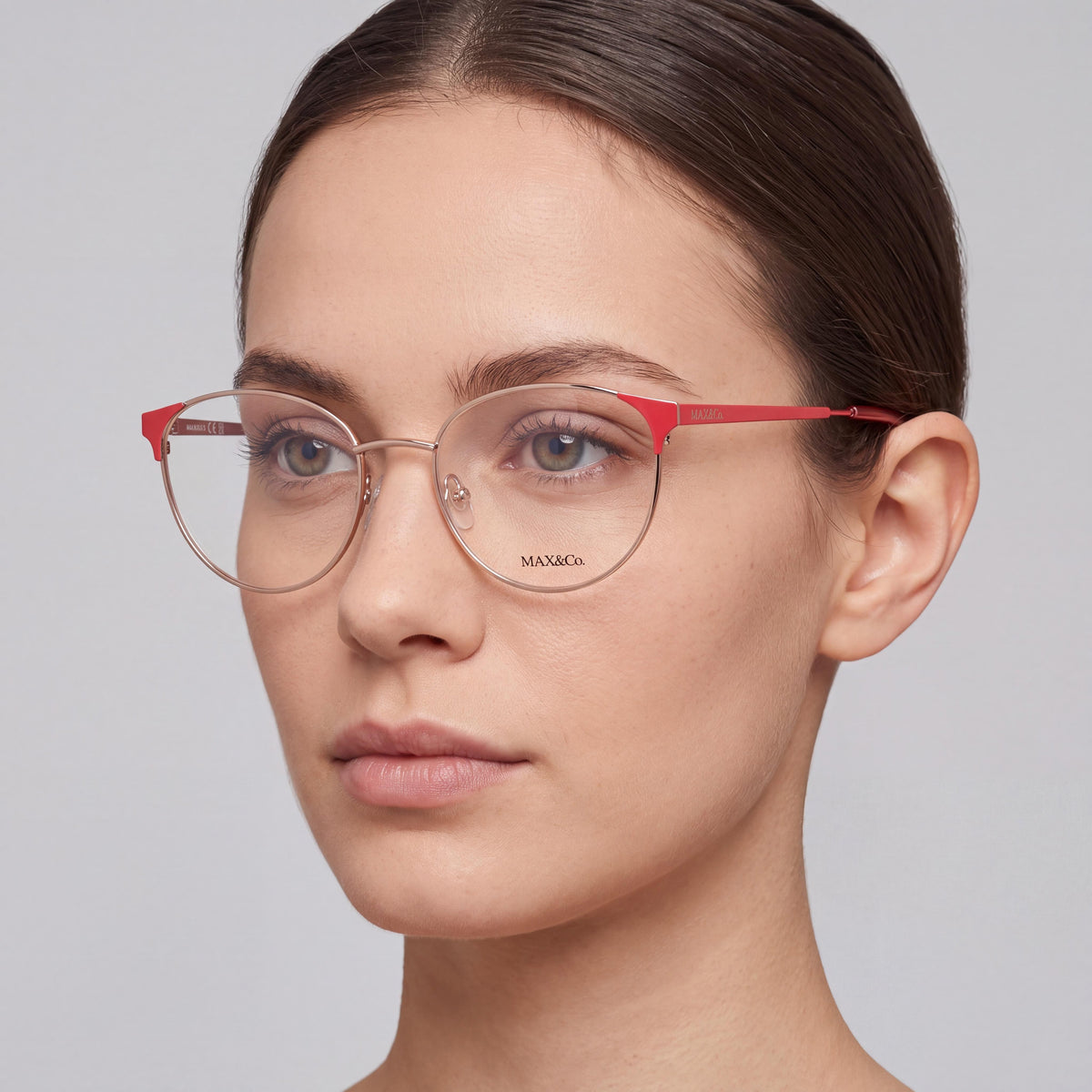 Max & Co. MO5100 Women's Shiny Rose Gold Metal Frame Eyeglasses, Lens Width 51mm, Bridge 17mm, Temple 135mm, Photo 4