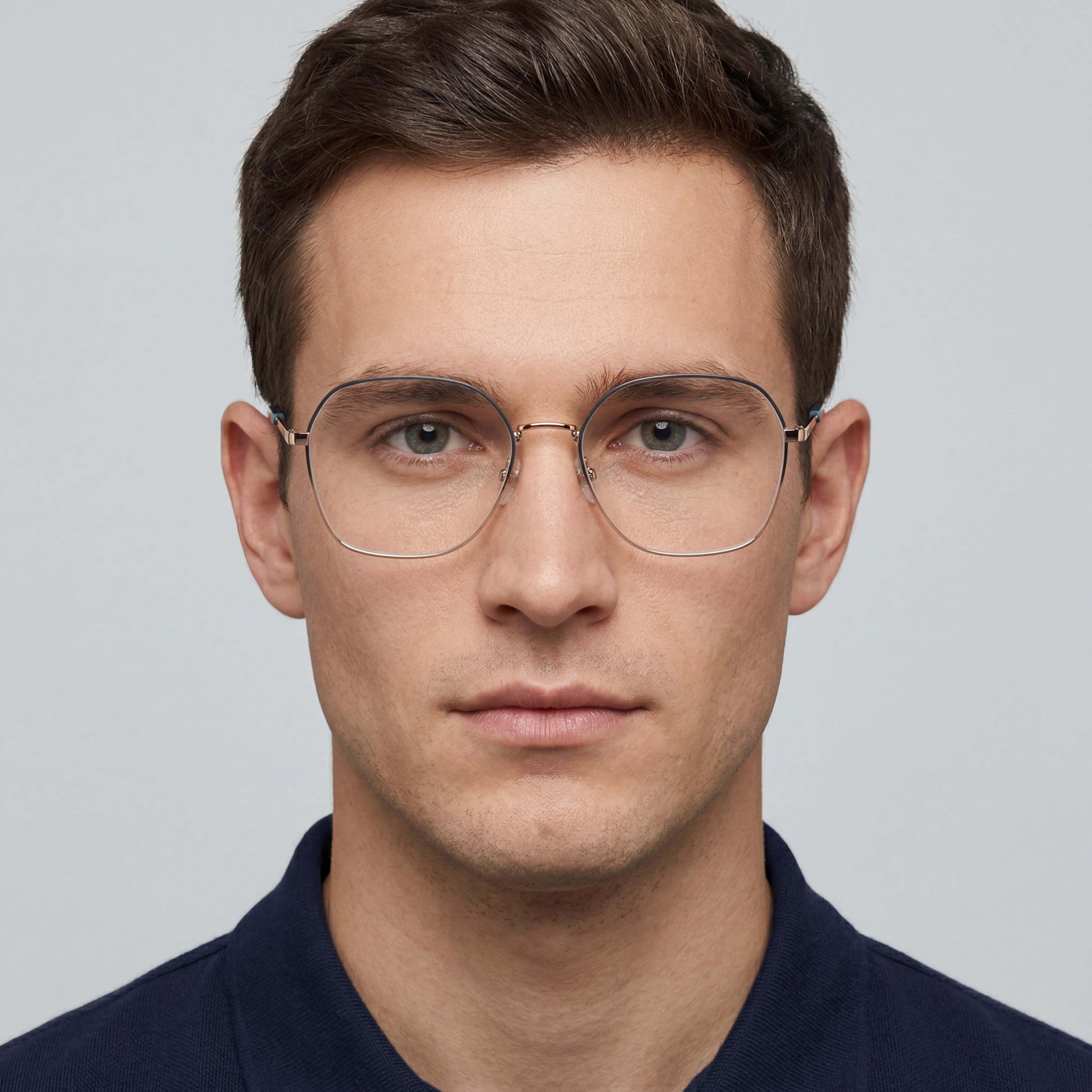 Marc Jacobs - Montura óptica informal de acero inoxidable para hombre con lentes de plástico transparente no polarizadas (56-17-145 mm), Photo 4