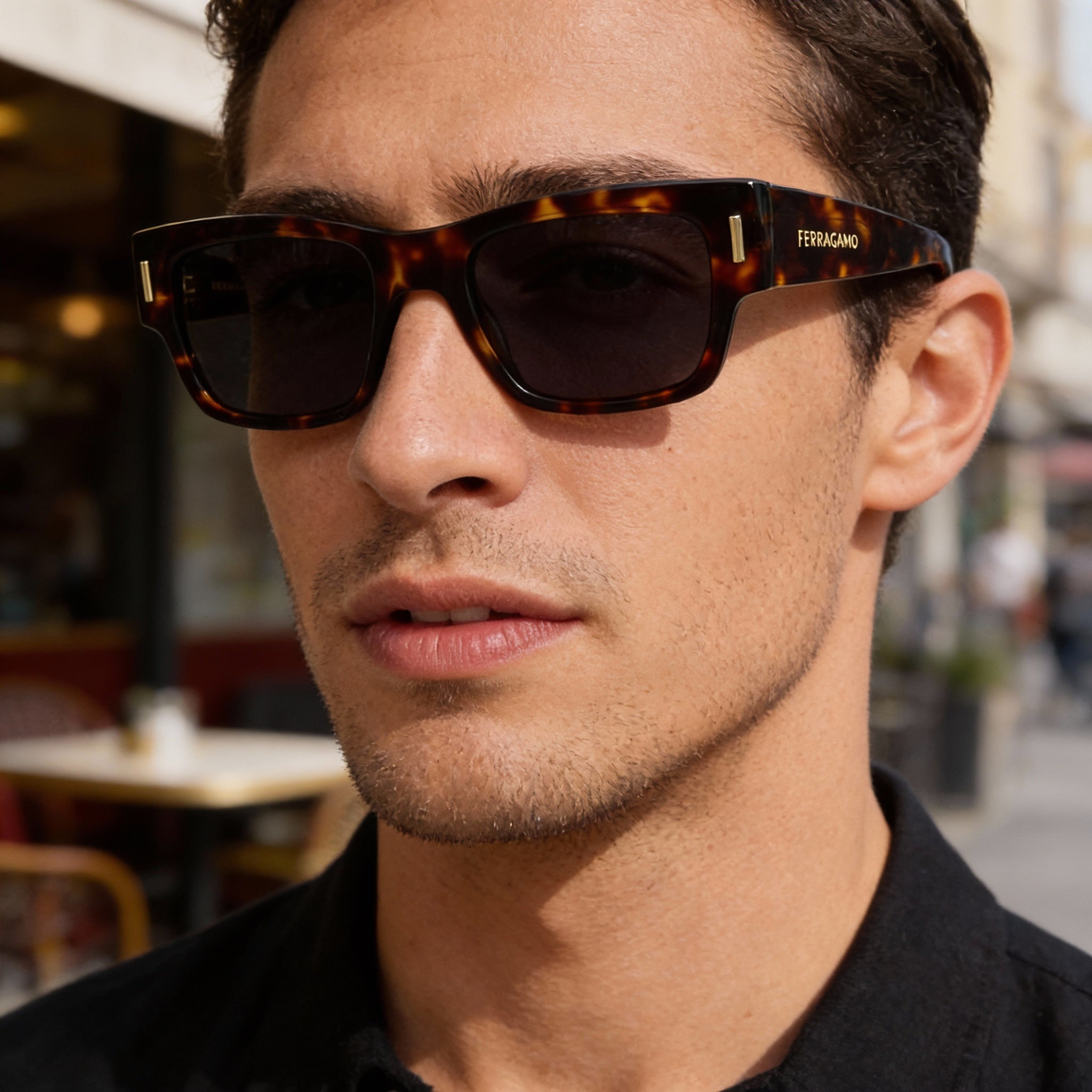 Salvatore Ferragamo Sf2011s Men's Dark Tortoise Plastic Frame UV Protection Sunglasses, 53mm Lens Width, Photo 5