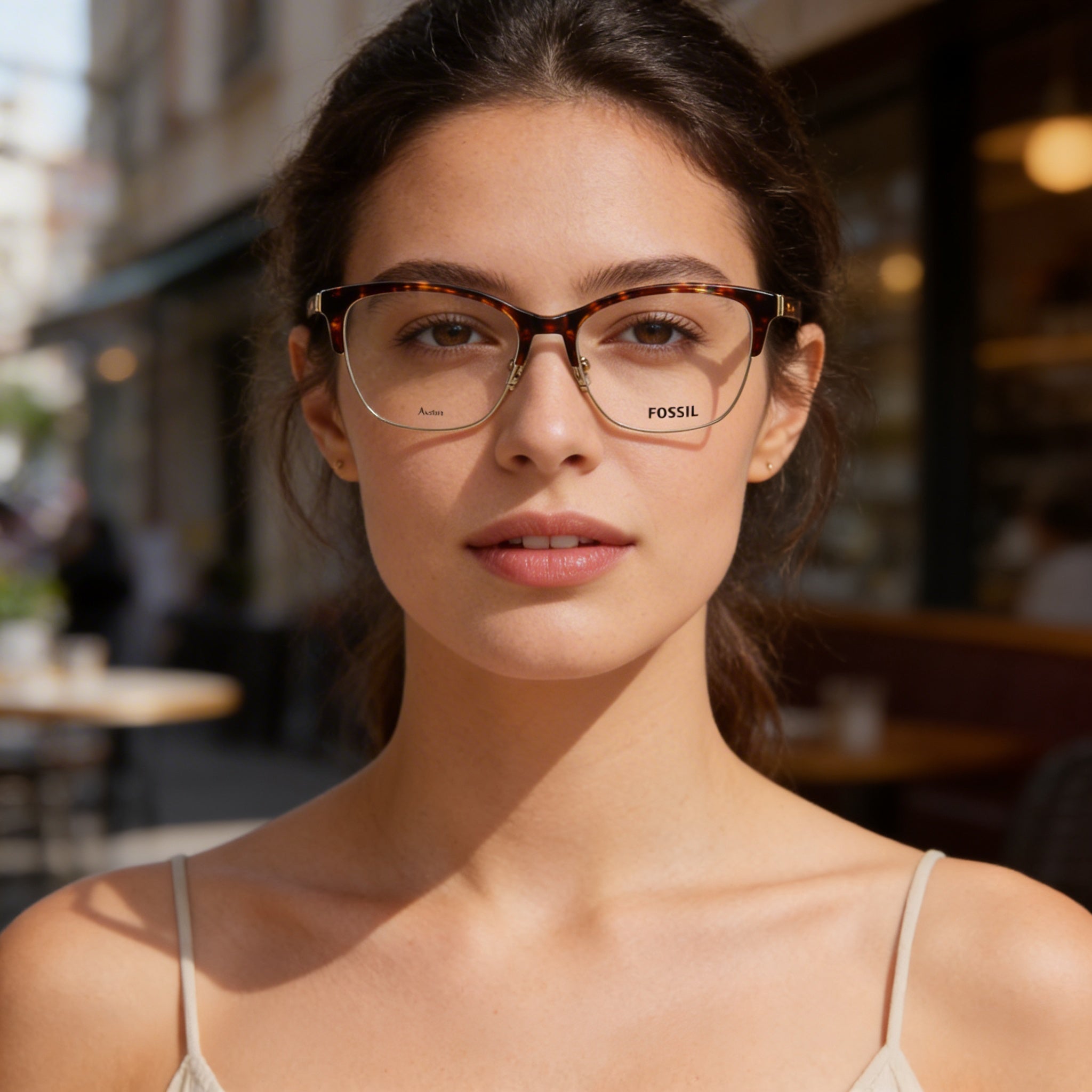 Fossil Fos 7107 Women's Havana Stainless Steel Eyeglasses Frames 53mm, Photo 6