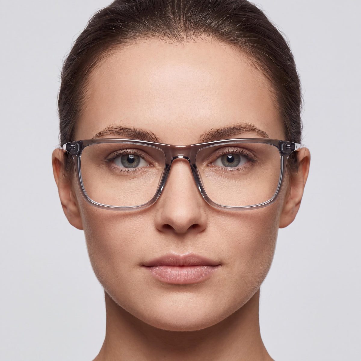 Nike 5541 Women's Classic Full Rim Rectangle Plastic Eyeglasses Dark Grey Black Clear Non- Polycarbonate Lenses 51mm, Photo 4