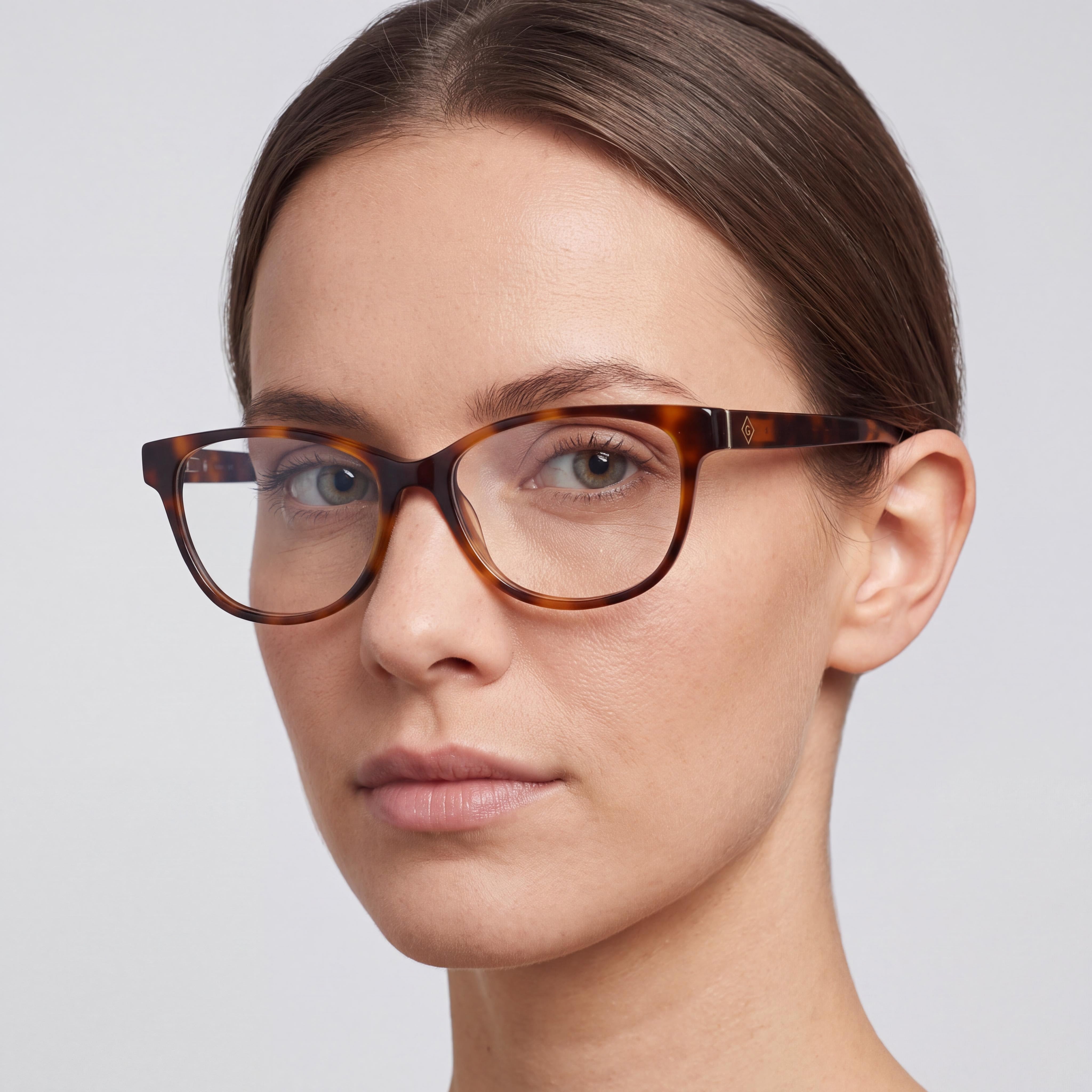 Gafas para mujer GANT Modern con montura de plástico Havanna y lentes transparentes (ancho de lente 55 mm), Photo 4