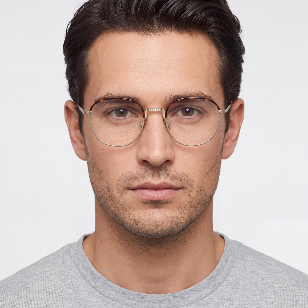 GIORGIO ARMANI Ar 5103j Men's Metal Frame Eyeglasses Moro Avana & Matte Pale Gold 51mm, Photo 3