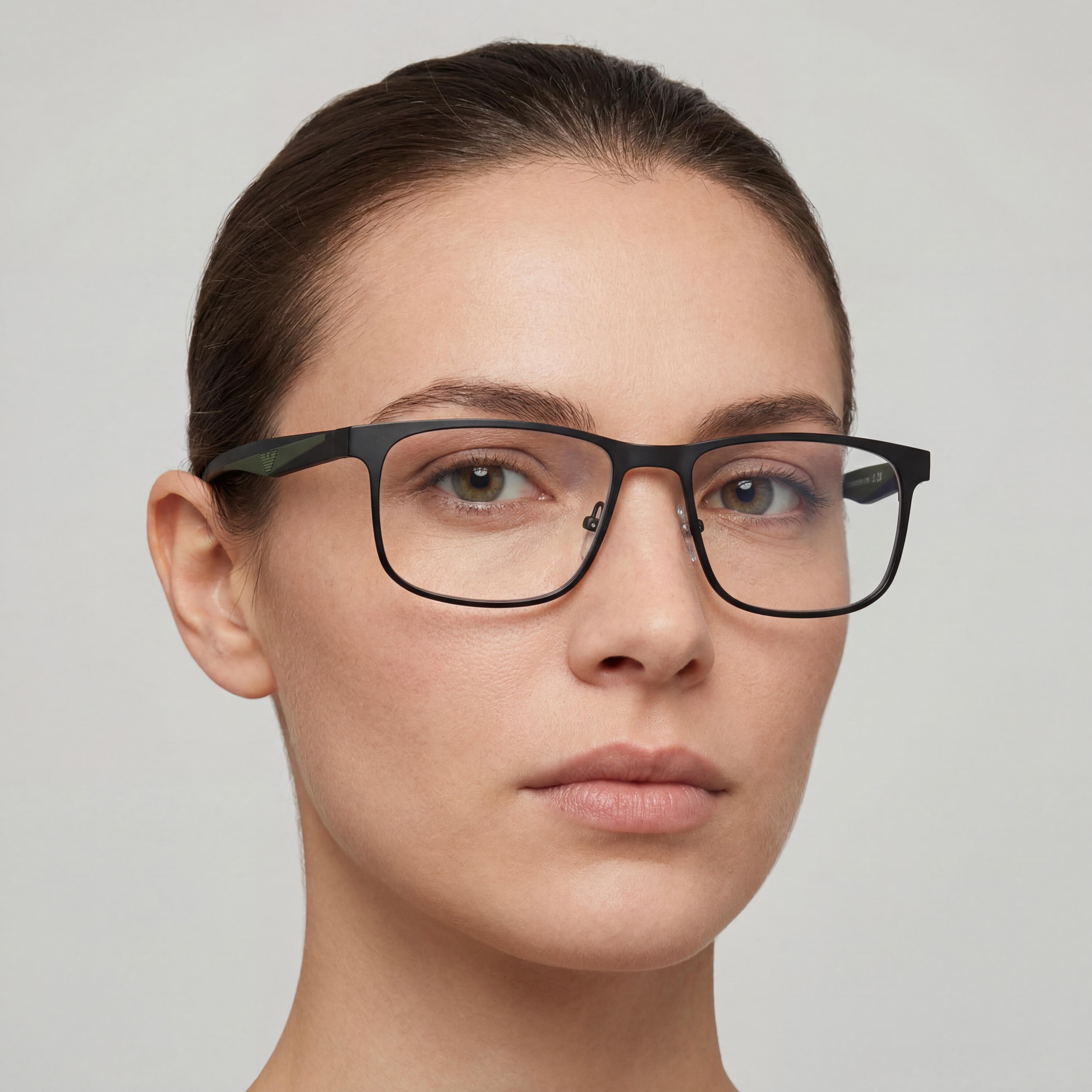 Emporio Armani Ea1163 Women's Metal Optical Frame, Matte Black, Made for Everyday Wear, 55mm Lens Width, Photo 4