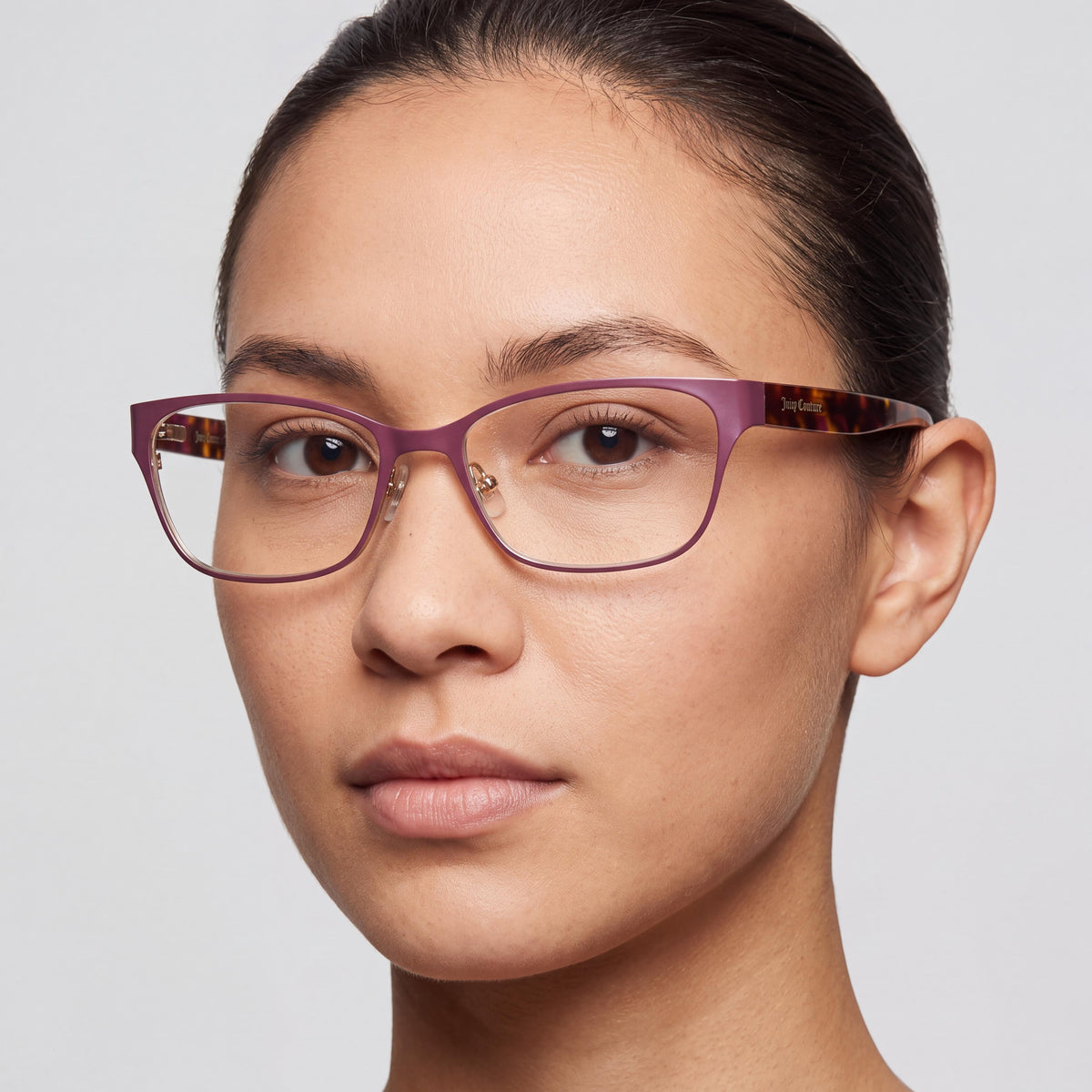 Juicy Couture Ju 253/G for Men and Women Violet Metal Frame Clear Polycarbonate Lens Eyewear 55-16-140mm, Photo 3