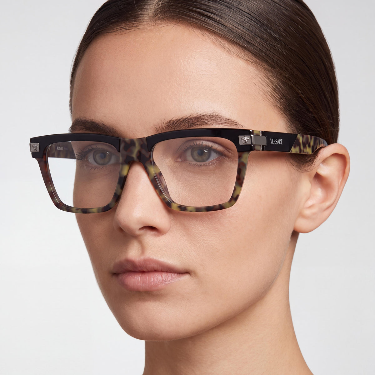 Versace VE 3354 F 5456 Classic Women's Havana Acetate Optical Prescription Ready Eyeglasses with Demo Lens 55-18-145, Photo 4