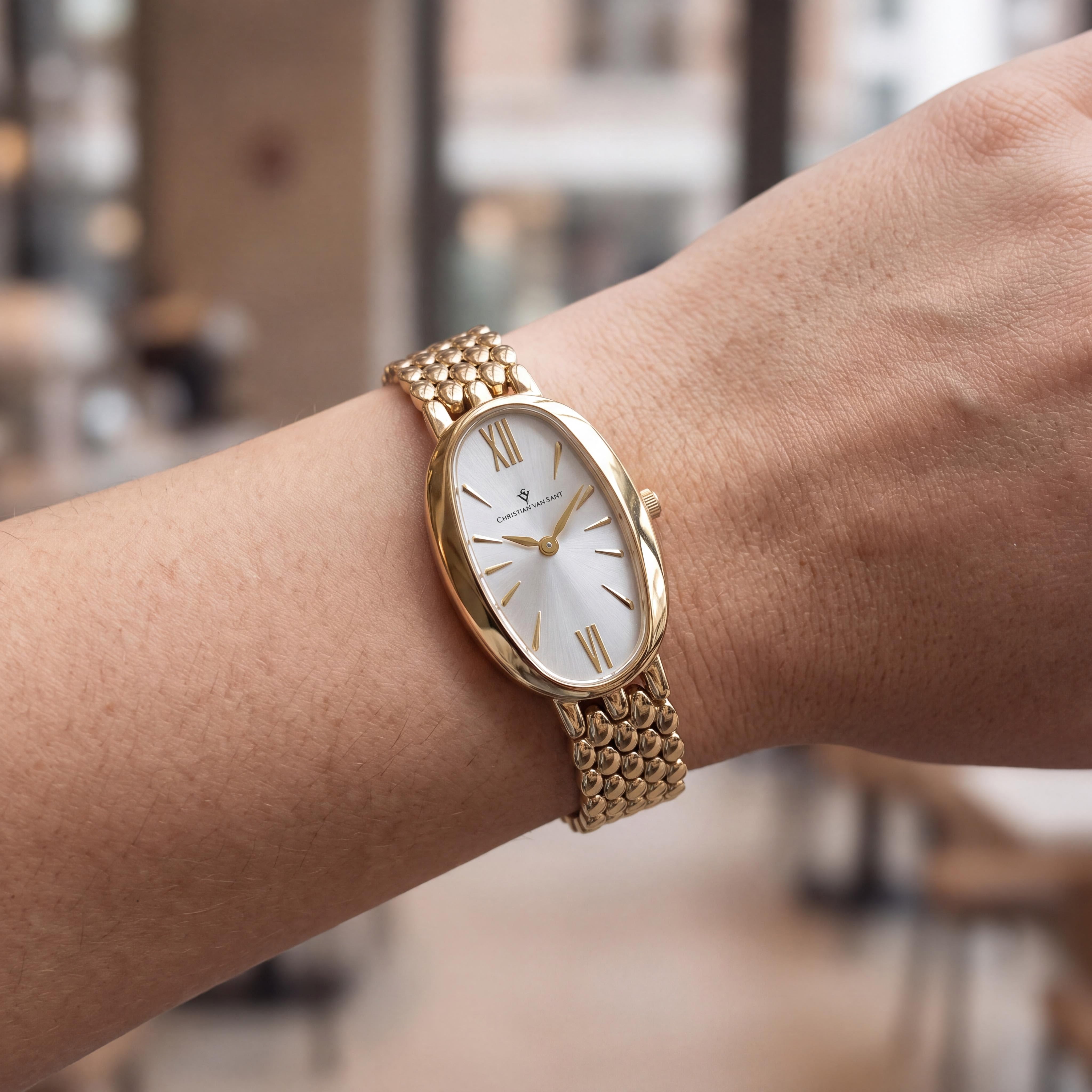 Christian Van Sant CV1814 Women's bracelet Quartz Watch with Silver-Tone Dial, Stainless Steel Case and Bracelet, Photo 3