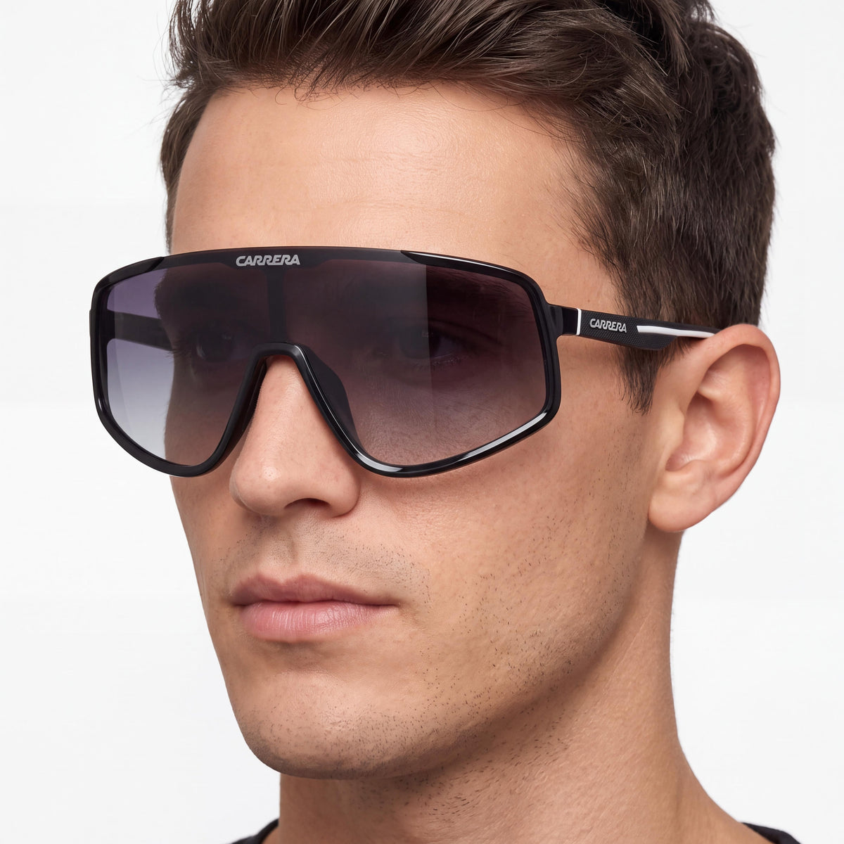 CARRERA 4017/S SUN Gafas de sol casuales para hombre, negro gris oscuro degradado ECO POLIAMIDA no polarizadas Protección UV 99mm, Photo 5