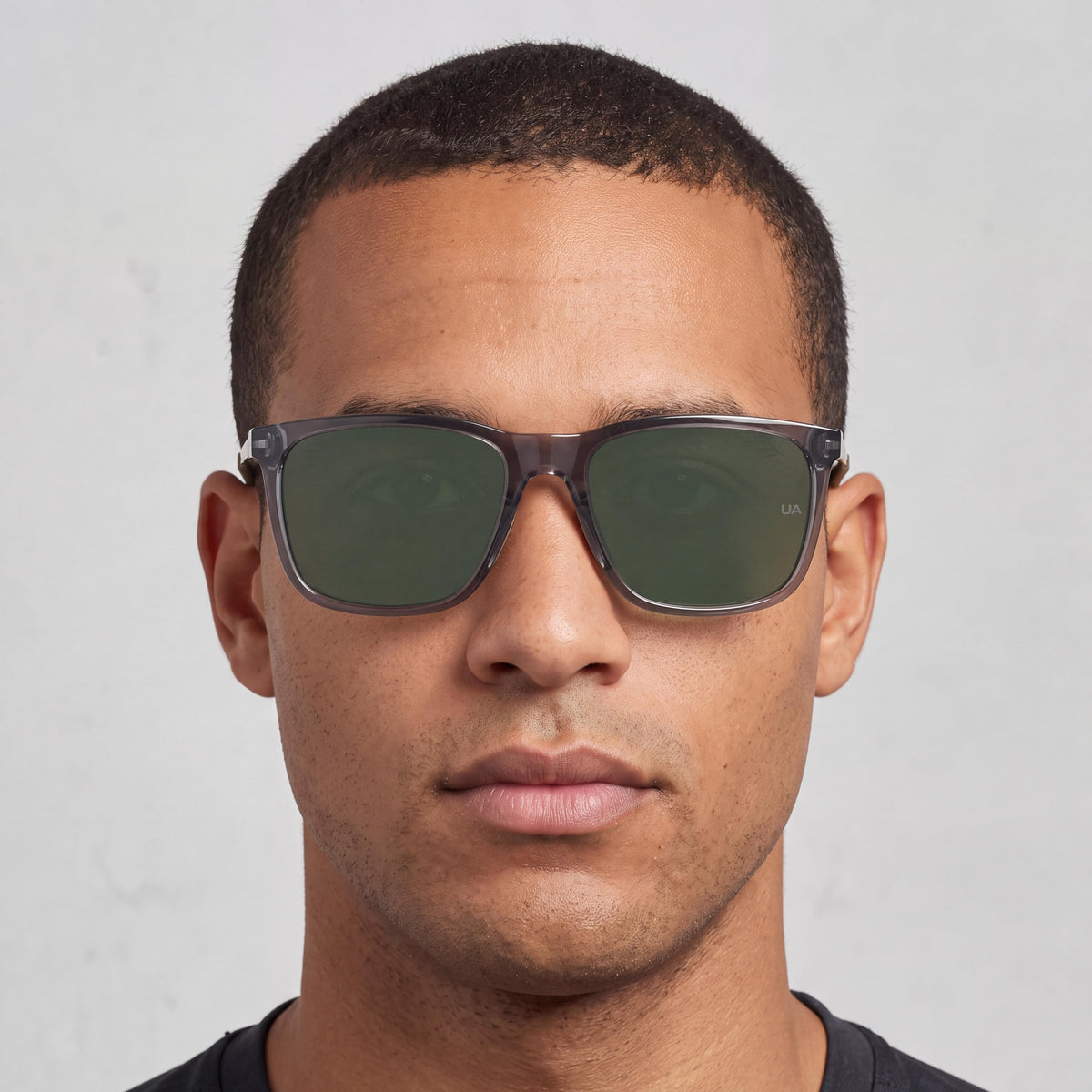 Gafas de sol Under Armour UA Reliance para hombre, color rutenio oscuro mate y lentes verdes con protección UV 56-18-145, Photo 4