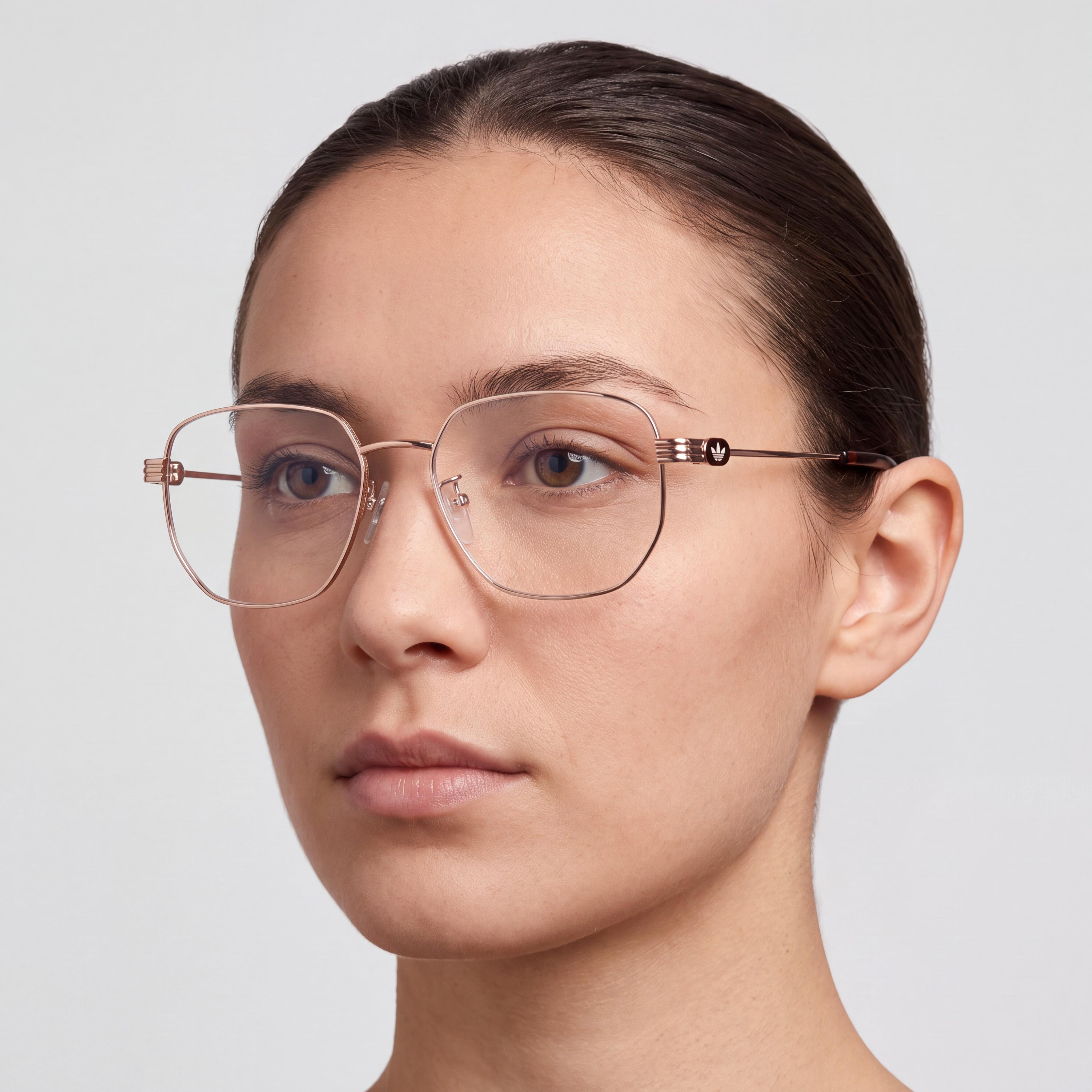 adidas Originals Or5112-d Unisex Metal Frame Eyeglasses in Rose Gold, with Polycarbonate Lenses, Size 52, Photo 4