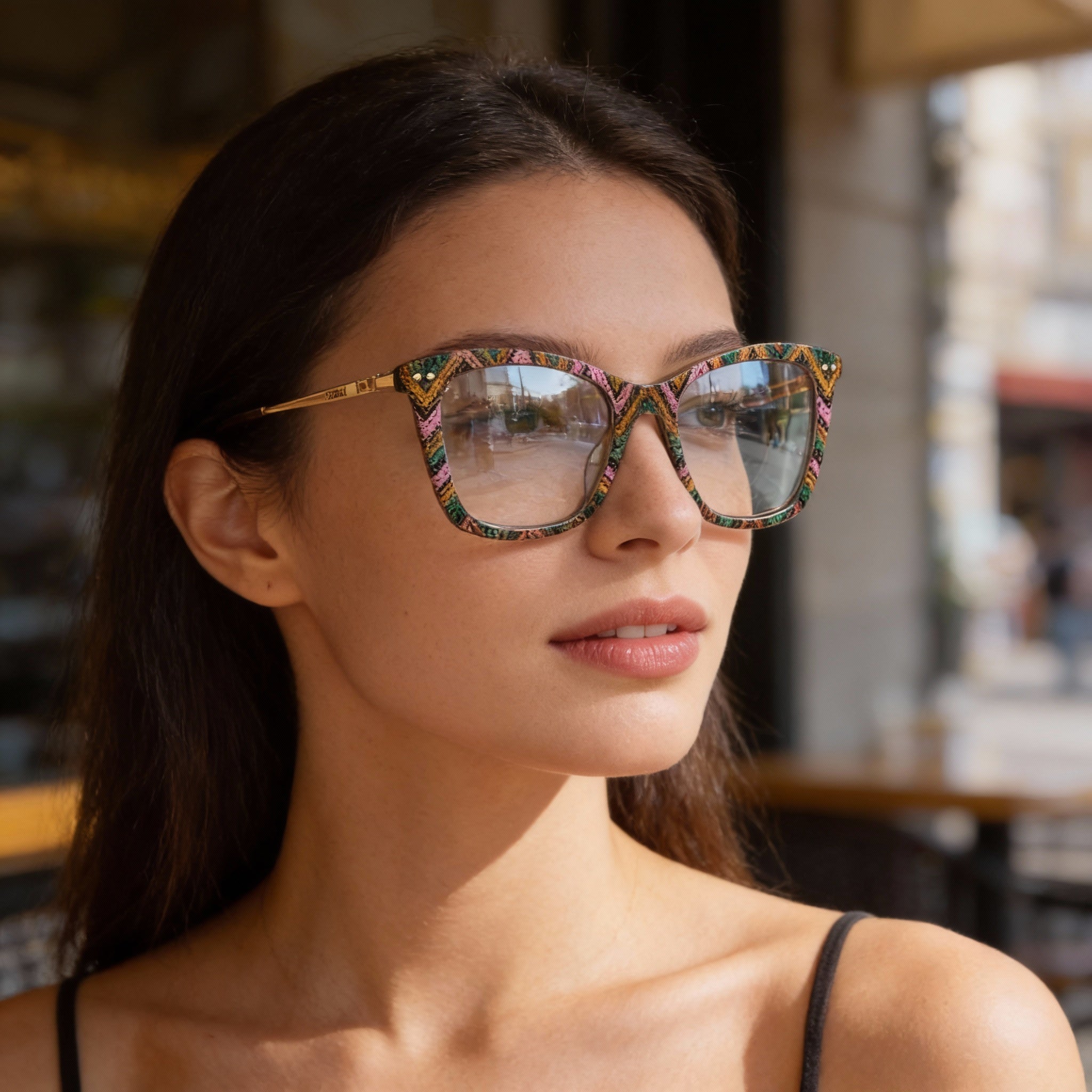 Missoni Modern Women's Acetate Non-polarised Sunglasses Brown Green 53mm, Photo 4