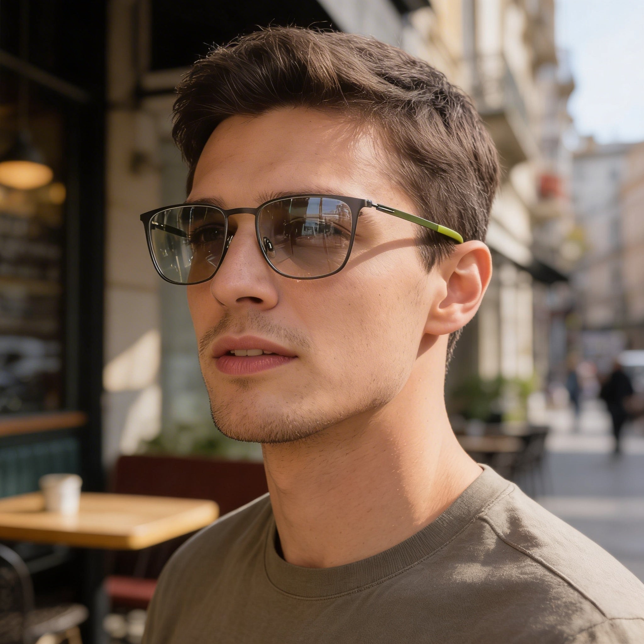 Gafas Flexon E1143 de metal para hombre con lentes de policarbonato, color gunmetal mate, 54mm, Photo 6