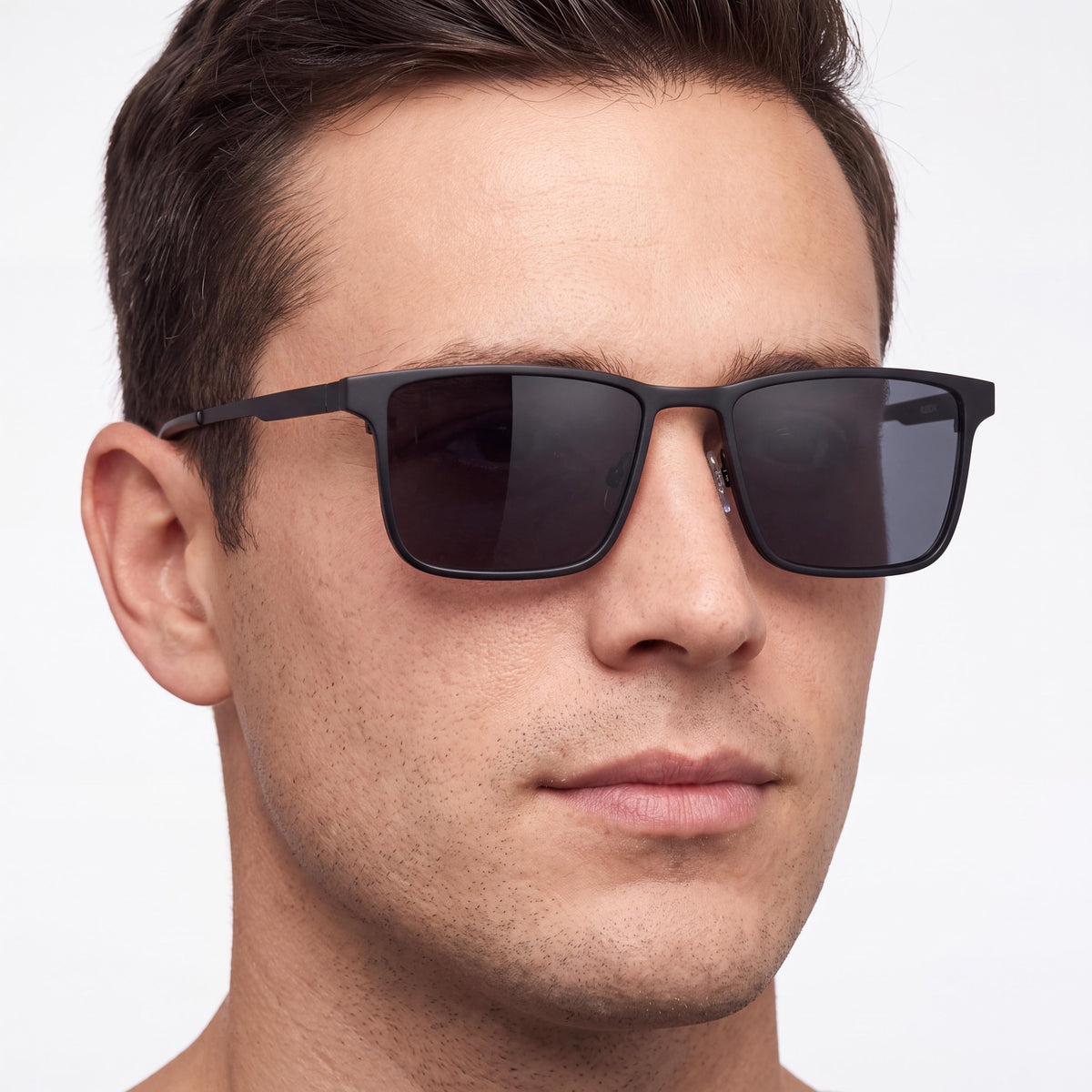 Montura de gafas graduadas para hombre Flexon Casual Collection con acabado en negro mate, ancho de lente de 55 mm, Photo 5