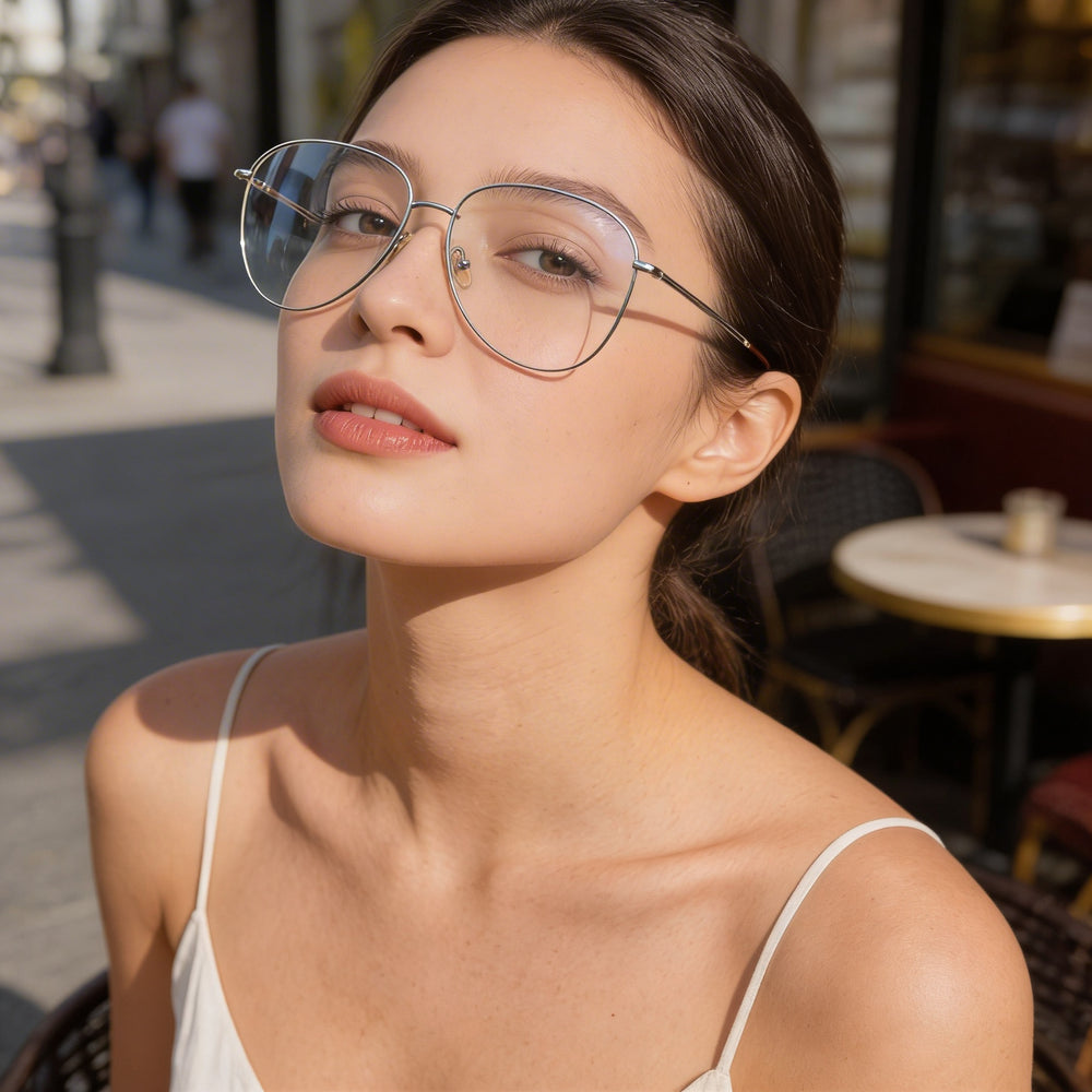 Victoria Beckham Modern Unisex Silver Acetate Frame Sunglasses with Polycarbonate Lenses, Lens Width 57mm