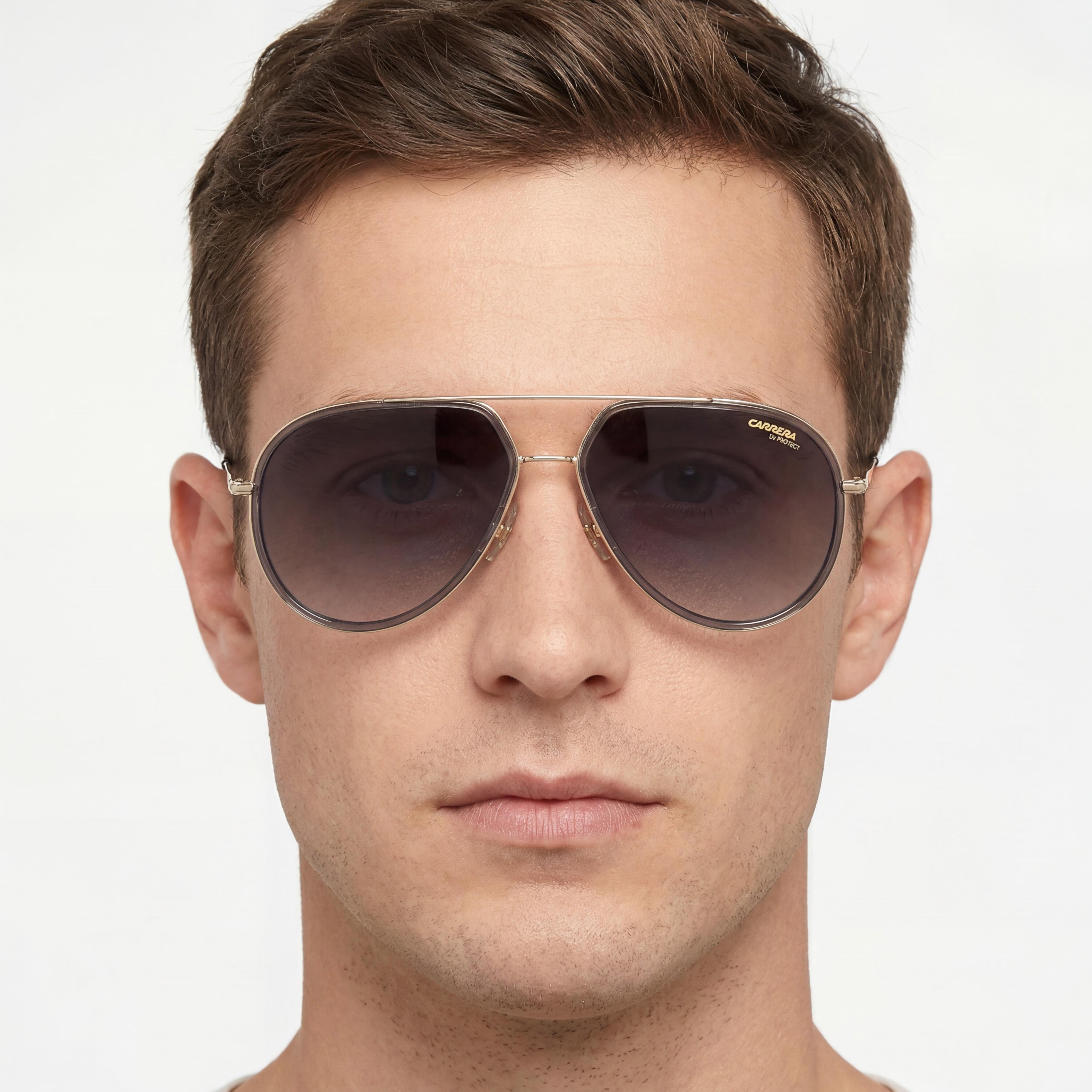 Carrera CARRERA 295/S Unisex Piloto Metal Transparente Gris Negro Polarizado Gris Degradado 100% UV Gafas de Sol 58mm, Photo 5