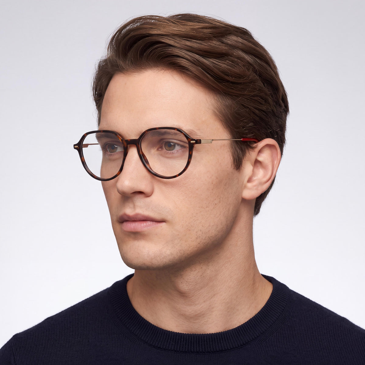 Carrera Carrera 2044t Gafas de hombre modernas de propionato, montura roja Habana, lentes de policarbonato 50mm, Photo 5