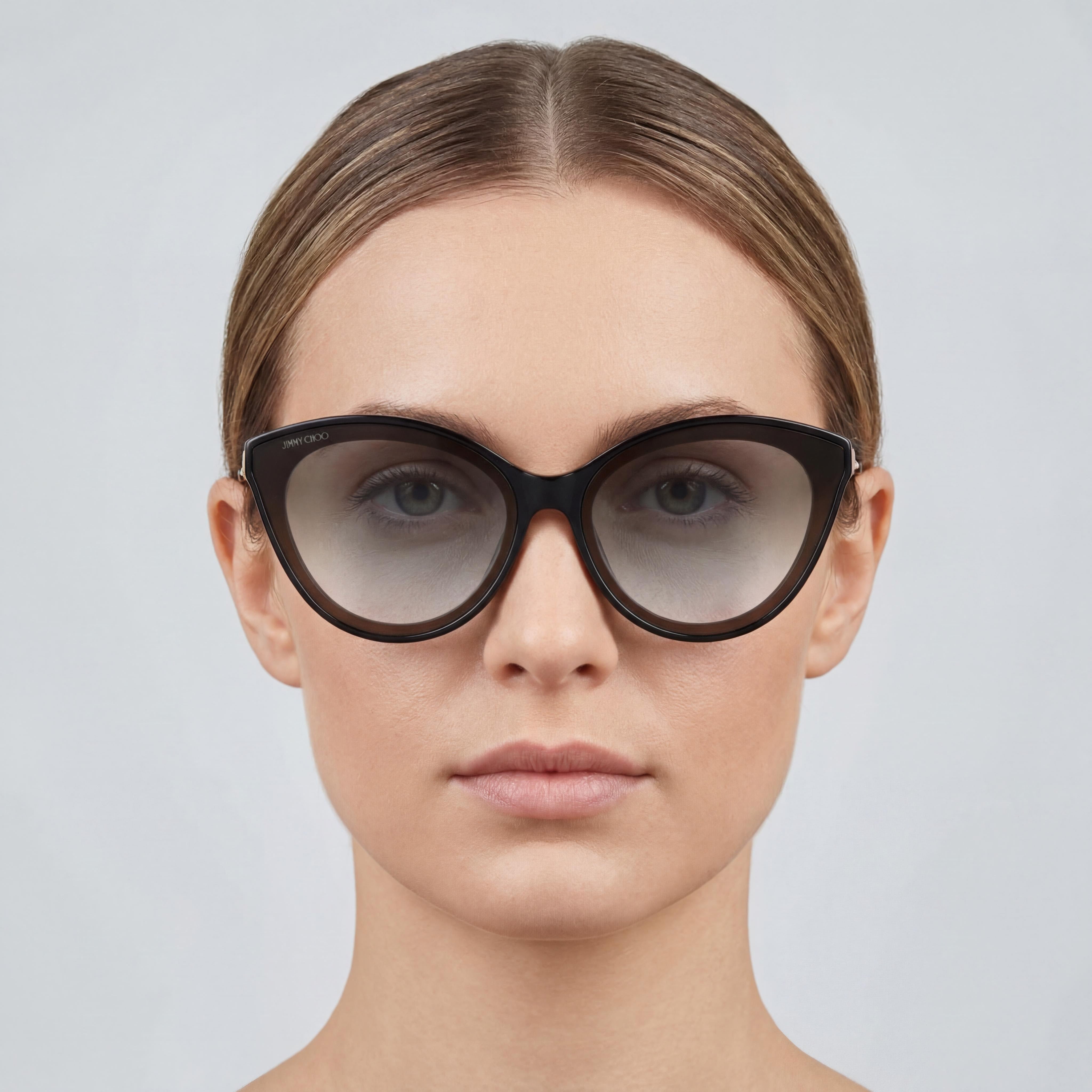 Jimmy Choo Vic/F/Sk Black Cat Eye Sunglasses for Women, 64mm, Photo 5