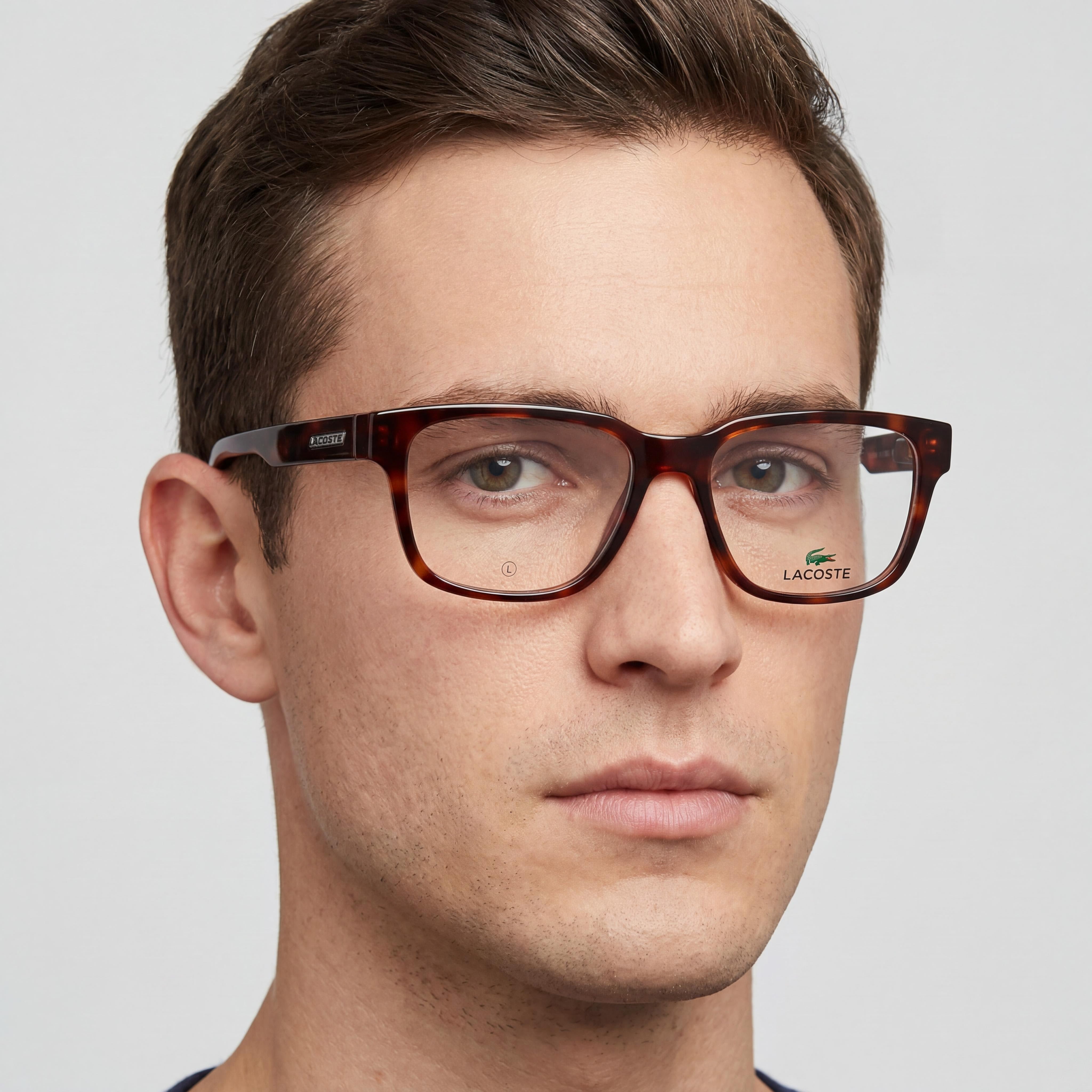 Gafas de hombre Lacoste L2927 Rectangulares Havana INYECTADAS No Polarizadas 56mm, Photo 5