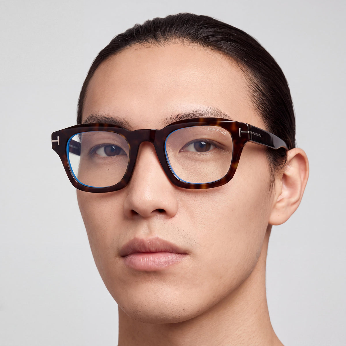 Marcolin Ft6083-b Unisex Square Blue Filter Plastic Dark Havana Sunglasses Black Lenses 48mm, Photo 3