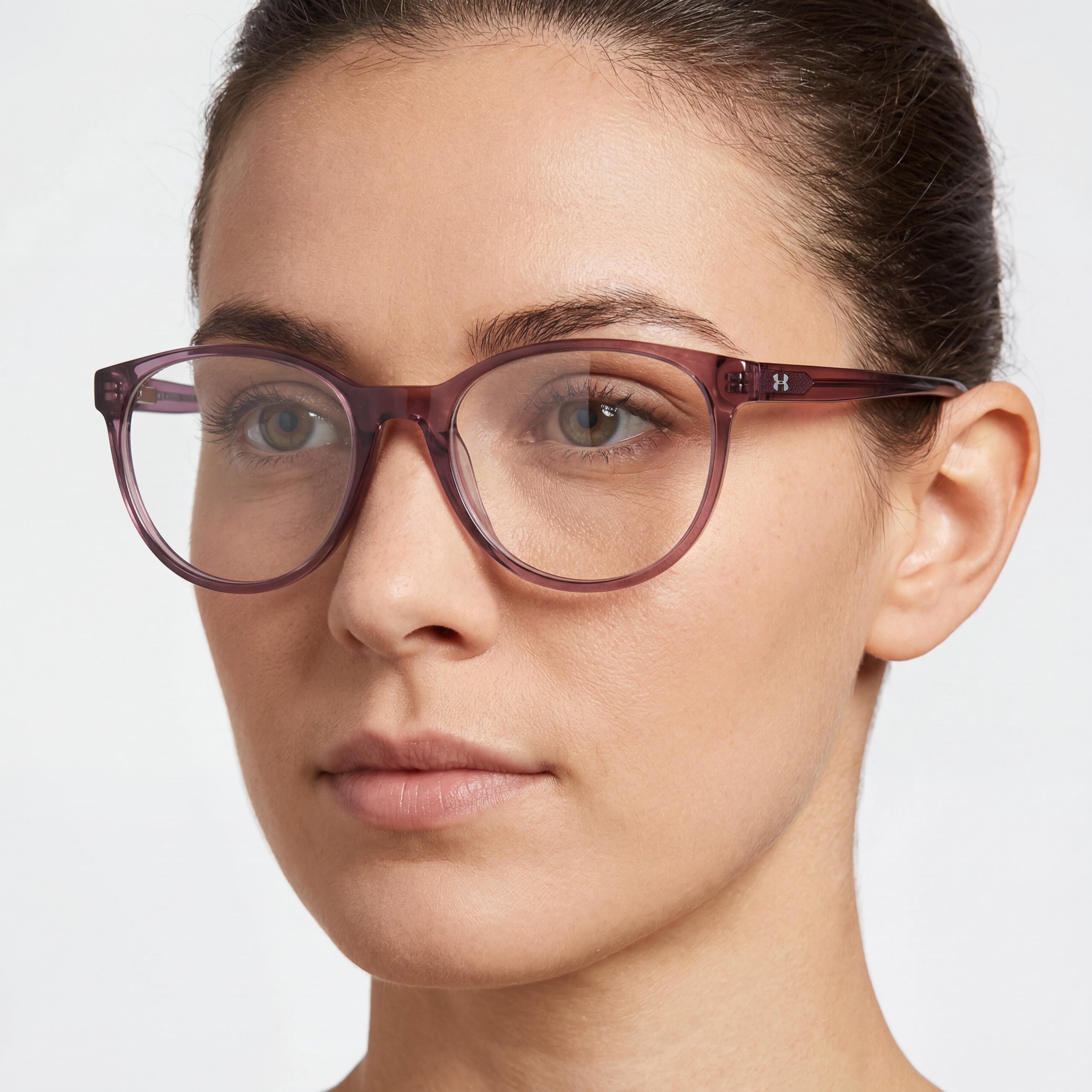 Under Armour Ua 5020 Women's Dark Mauve Plastic Eyewear Frame with Polycarbonate Lenses 52-18-140, Photo 4