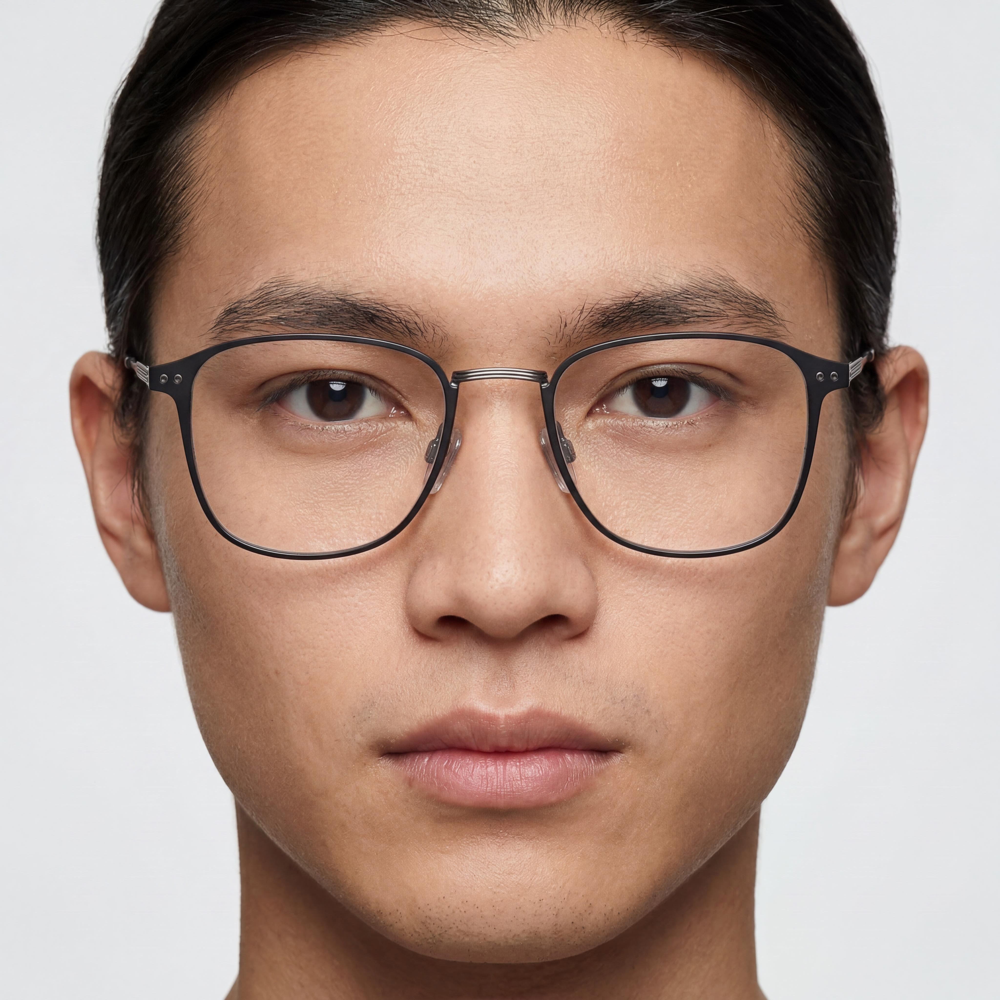 Gafas Tommy Hilfiger TH 2028 unisex de estilo casual, montura de acero de aleación en negro mate, lentes de 52 mm, puente de 21 mm, patillas de 145 mm, Photo 3