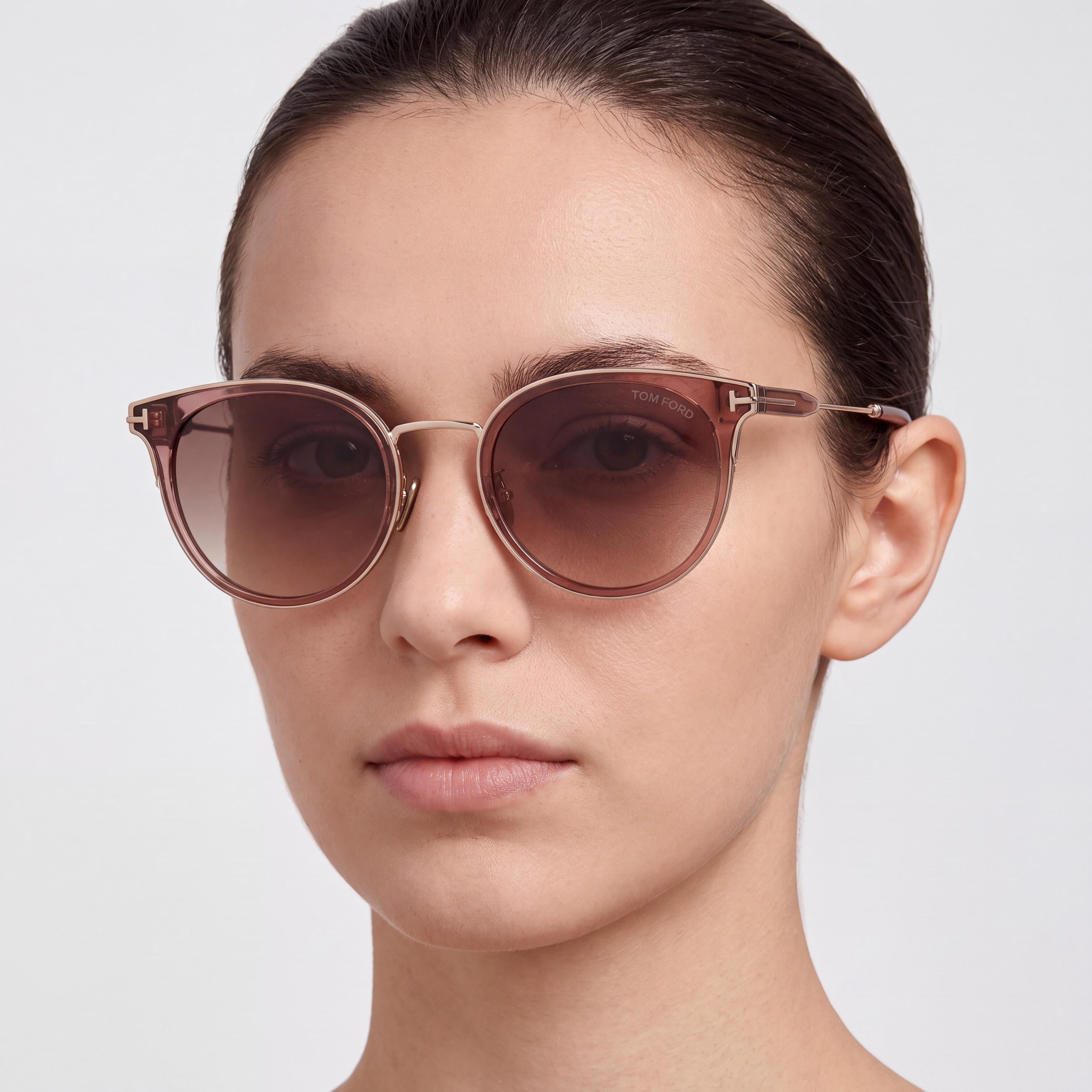 Gafas Tom Ford Ft1244-k unisex de montura inyectada color marrón claro no polarizadas, tamaño de montura 54/22/145, Photo 5
