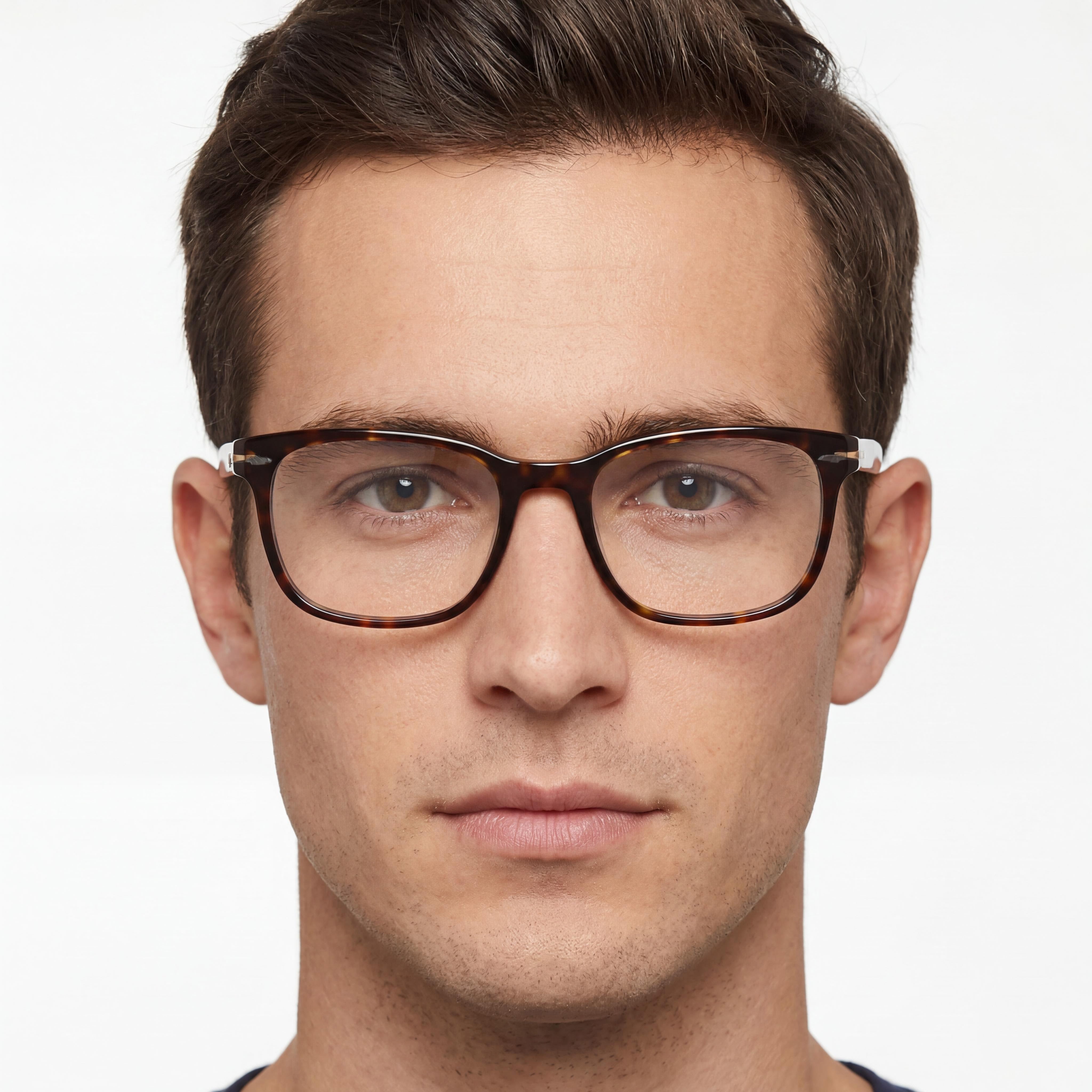 David Beckham Db 1083 Men's Acetate Havana Eyeglasses with Clear Demo Lenses, Prescription Ready, 55mm, Photo 4