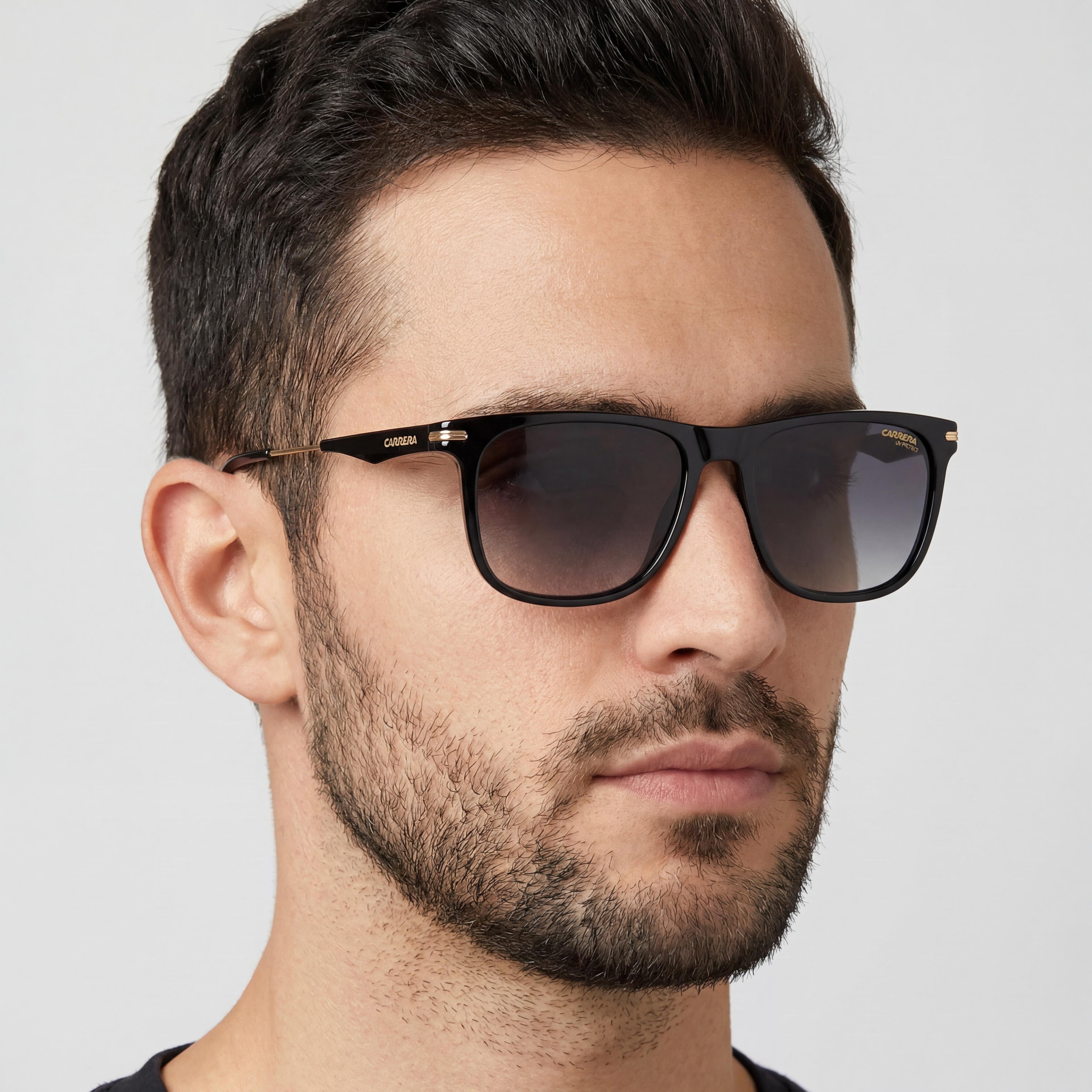 Gafas de sol Carrera 276/S unisex negras gris oscuro degradadas de poliamida con protección UV no polarizadas de 55 mm, Photo 3