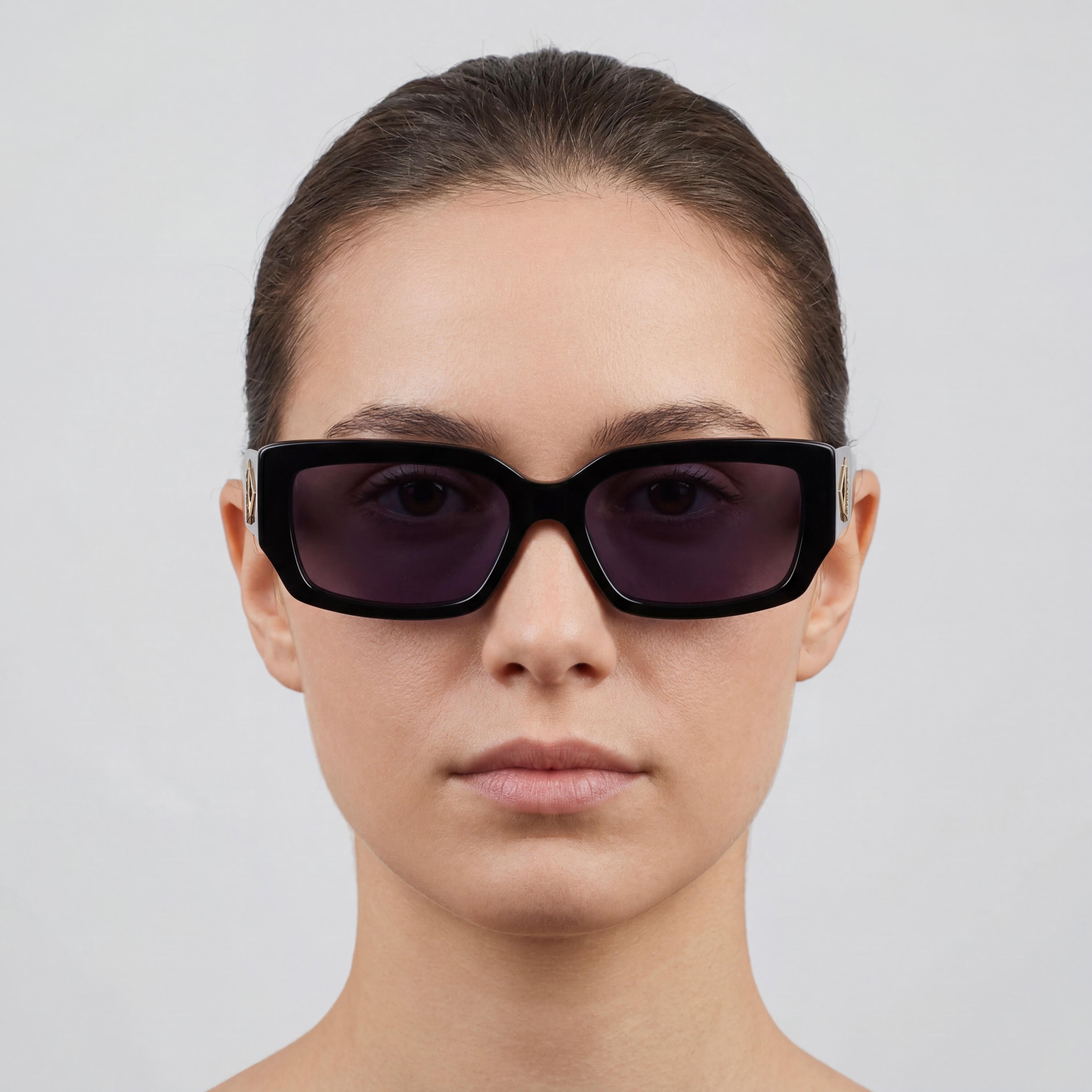 Gafas de sol rectangulares Lacoste L6021s gris metálico para mujer, 55 mm, Photo 5