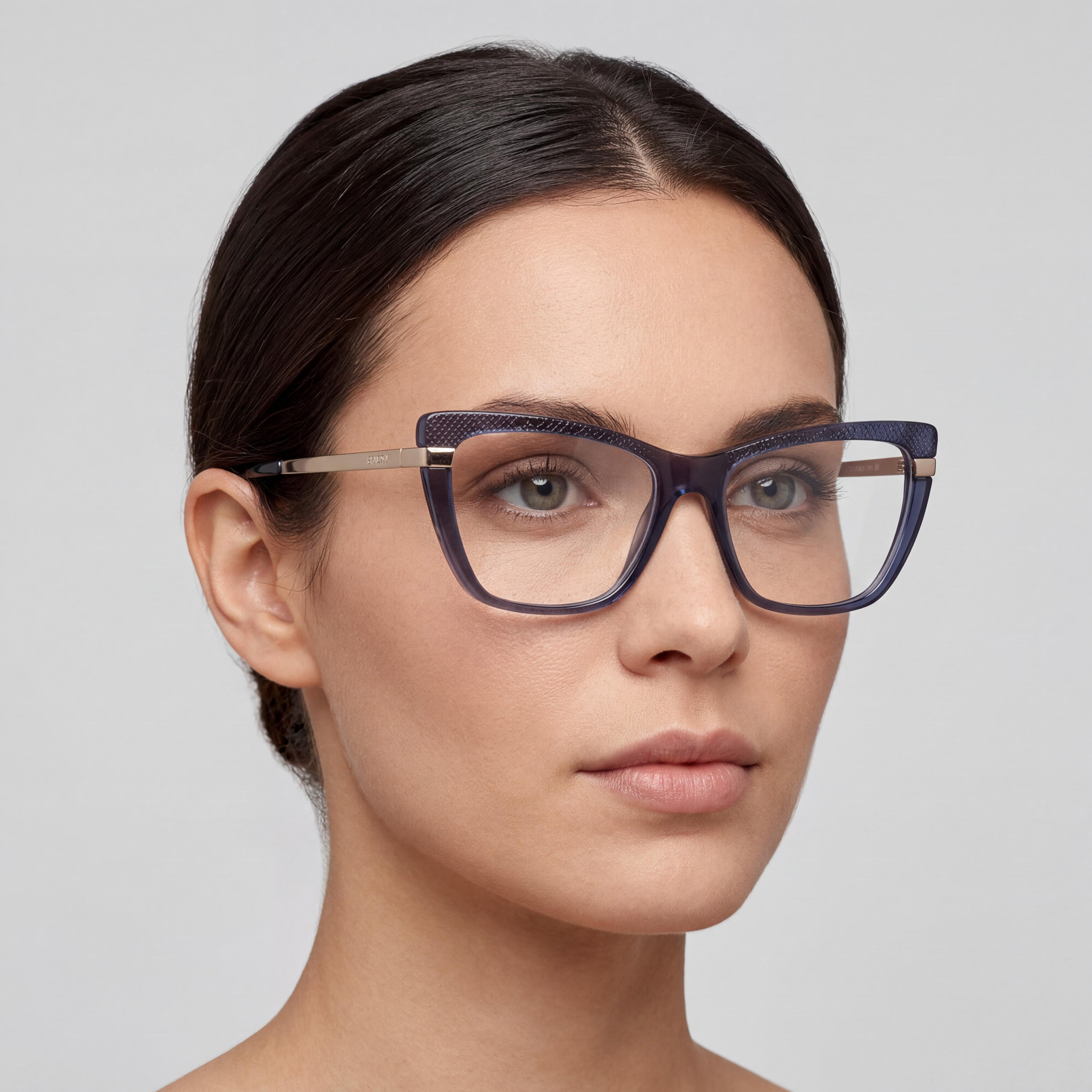 Gafas Guess Gu50246 para mujer con montura de plástico azul brillante, sin cristales, ancho de lente 50 mm, puente 16 mm, patilla 140 mm, Photo 3