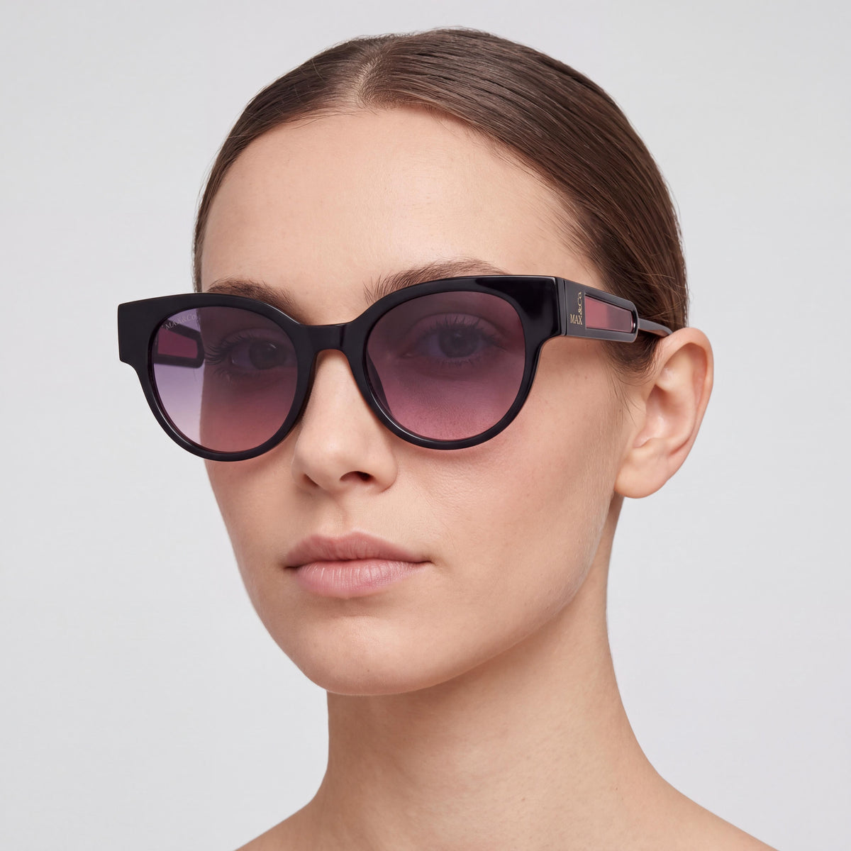 Max & Co. MO0085 Women's Injected Antraciet Frame Sunglasses with Smoke Gradient UV Protected Lenses 50mm, Photo 4