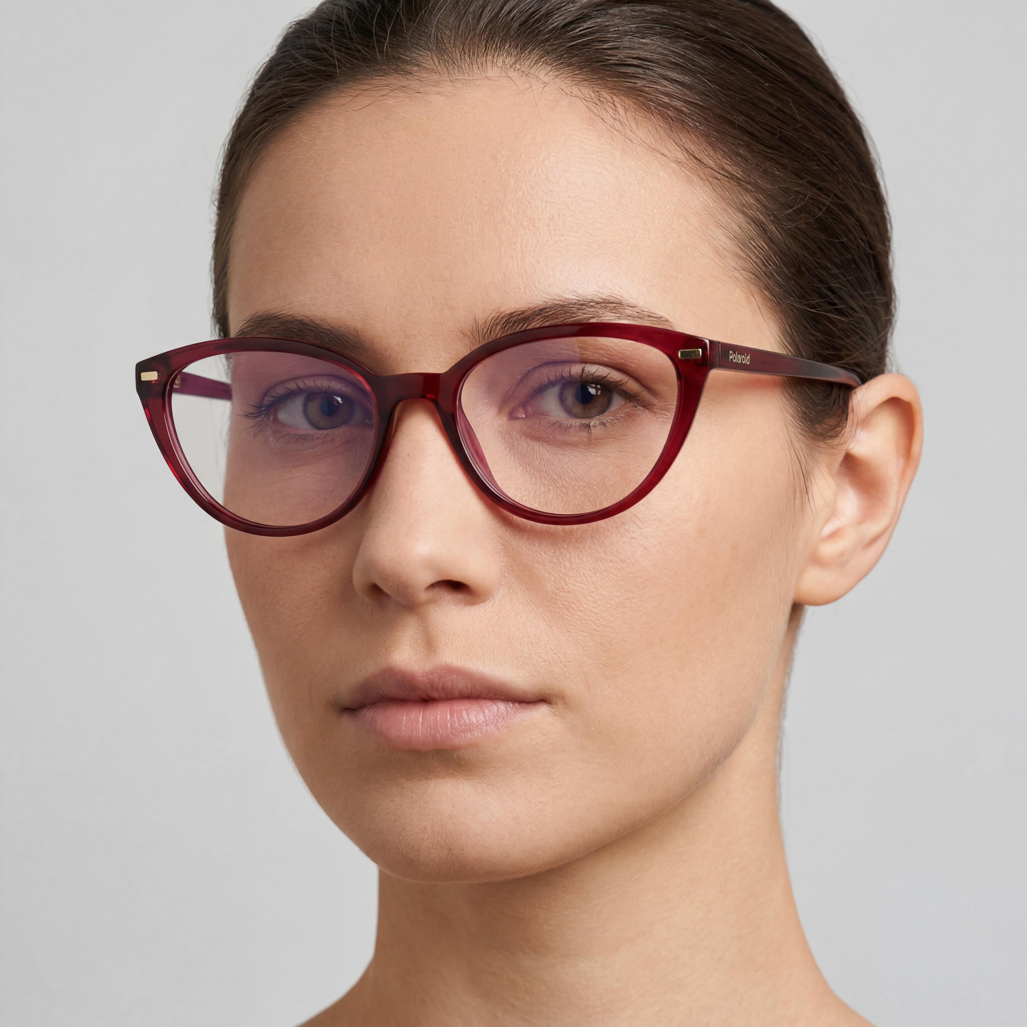 Polaroid Pld D432 Women's Transparent Red Injected Eyeglasses 53mm, Photo 4