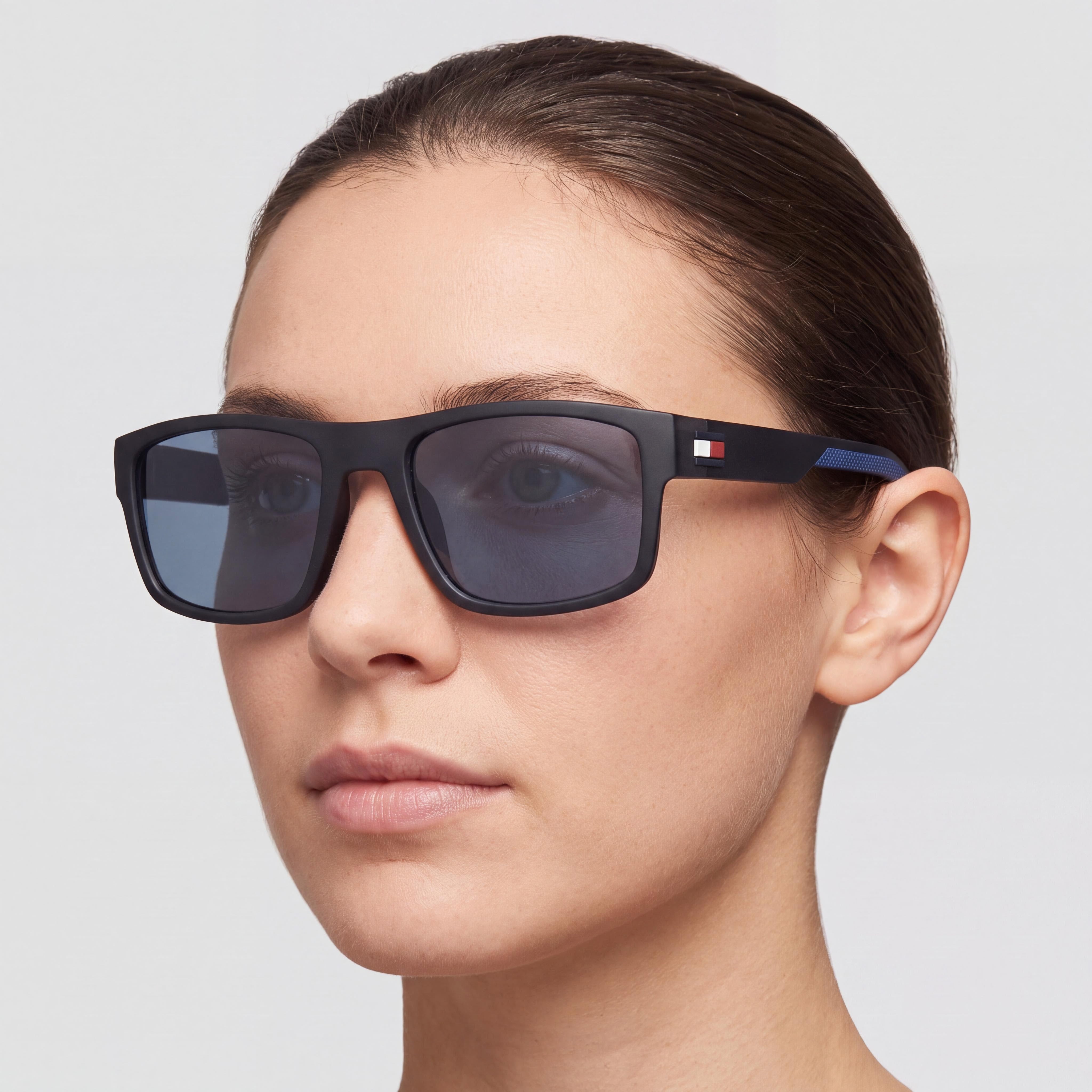 Tommy Hilfiger Modern Women's Matt Grey Polyamide Frame Sunglasses with UV Protection, 55mm Lens Width, Photo 5