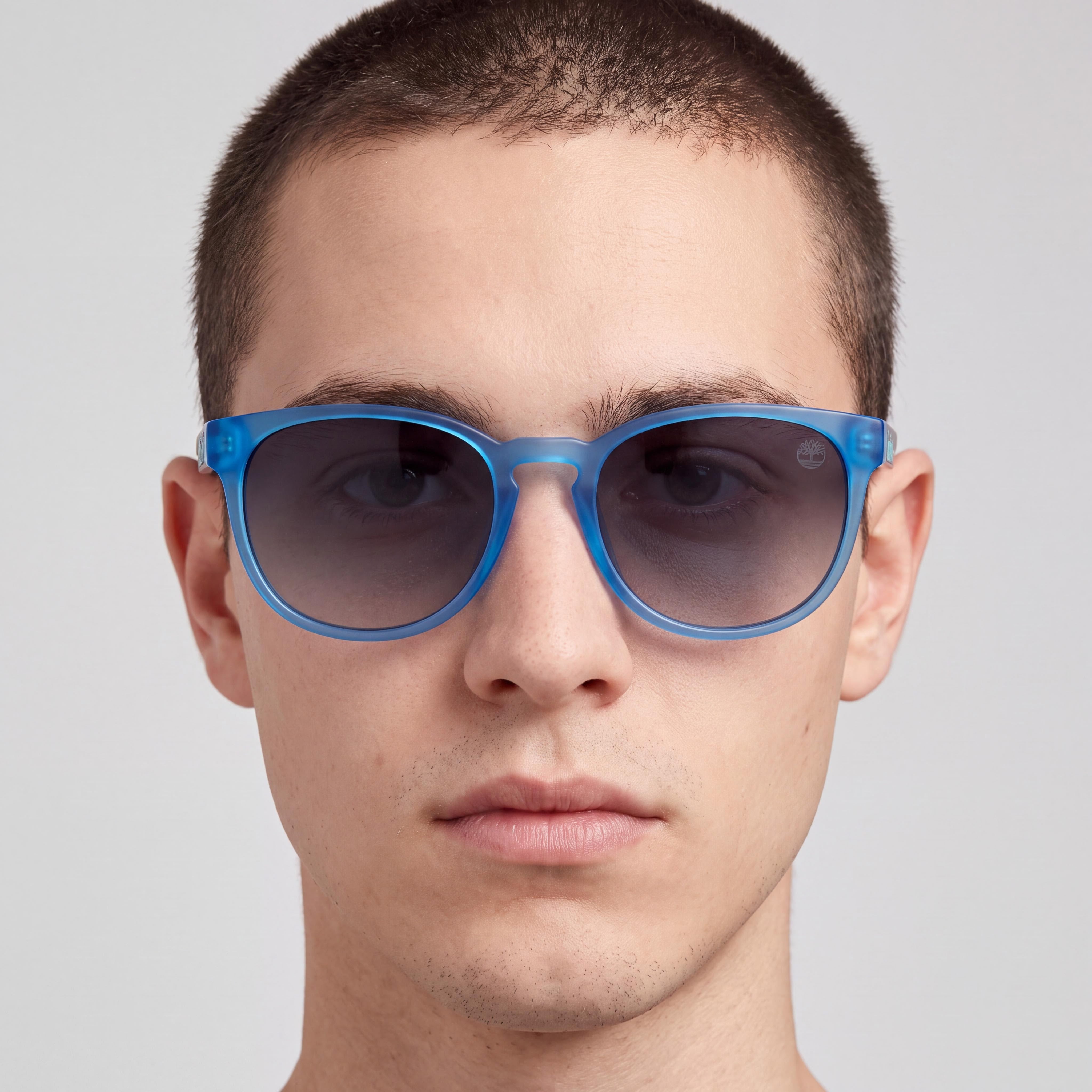 Timberland Casual Unisex Matte Blue Plastic Polarized Grey Sunglasses 51mm, Photo 4