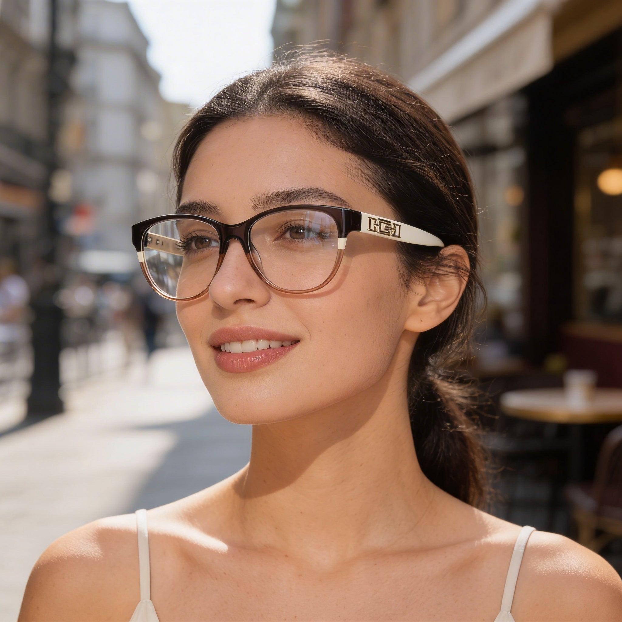 Gafas GUESS Gu2980 para mujer con montura de plástico multicolor y lentes transparentes, tamaño 53 mm, Photo 6