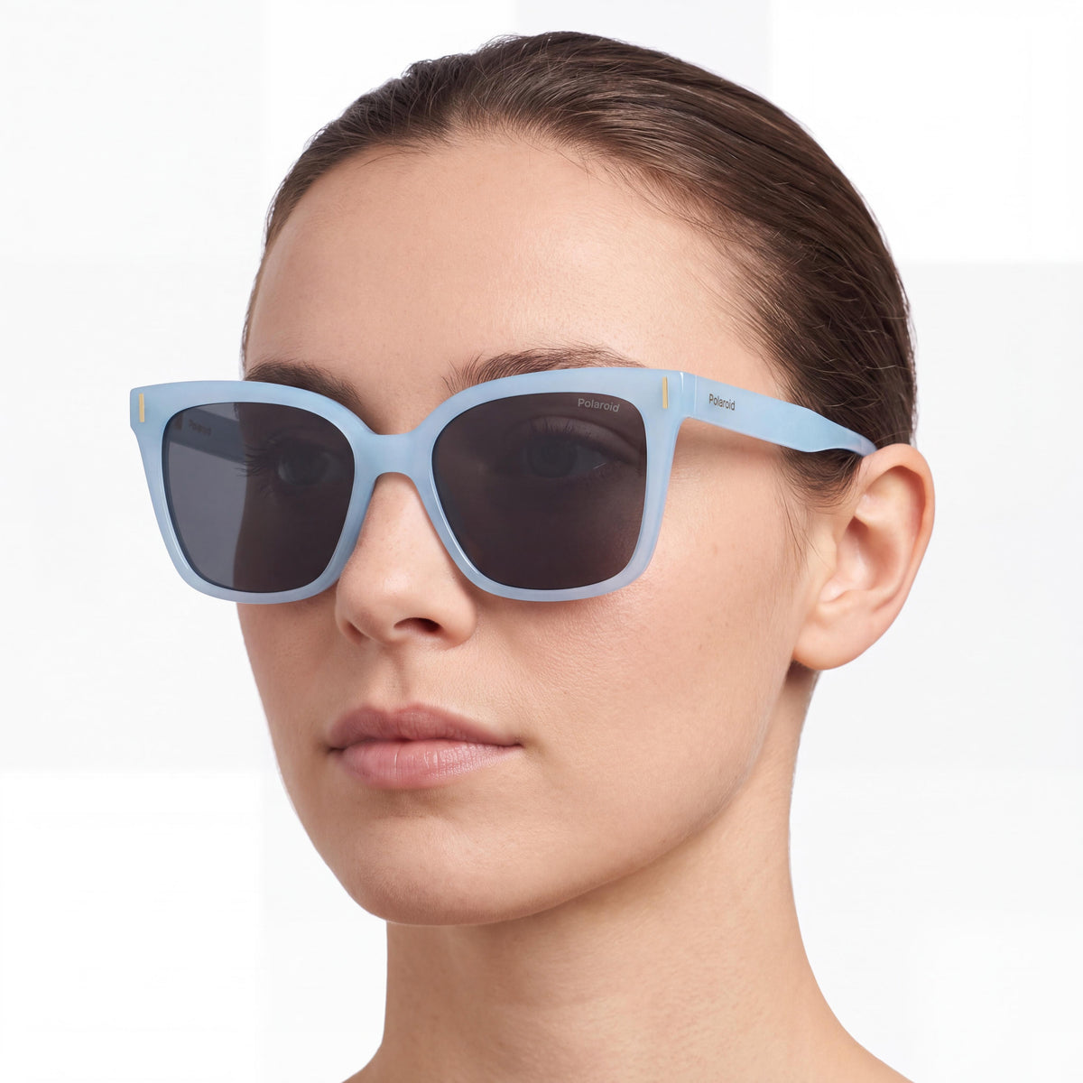 Polaroid 6192/S Sky Blue Black Polycarbonate Grey Polarized UV Protected Sunglasses for Women 54mm, Photo 4