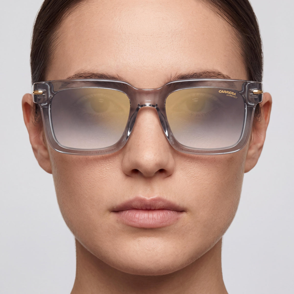 Carrera Carrera 316/S Unisex Acetate Frame UV Protection Grey Shaded Gold Mirrored Sunglasses 52mm, Photo 4
