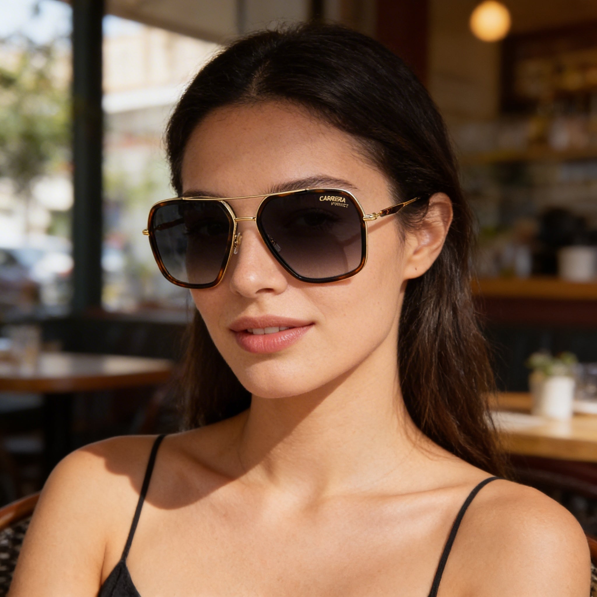 Gafas de sol Carrera 273/S Unisex Habana de acero inoxidable sin polarizar de 59 mm con lentes degradadas gris oscuro y protección UV, Photo 5