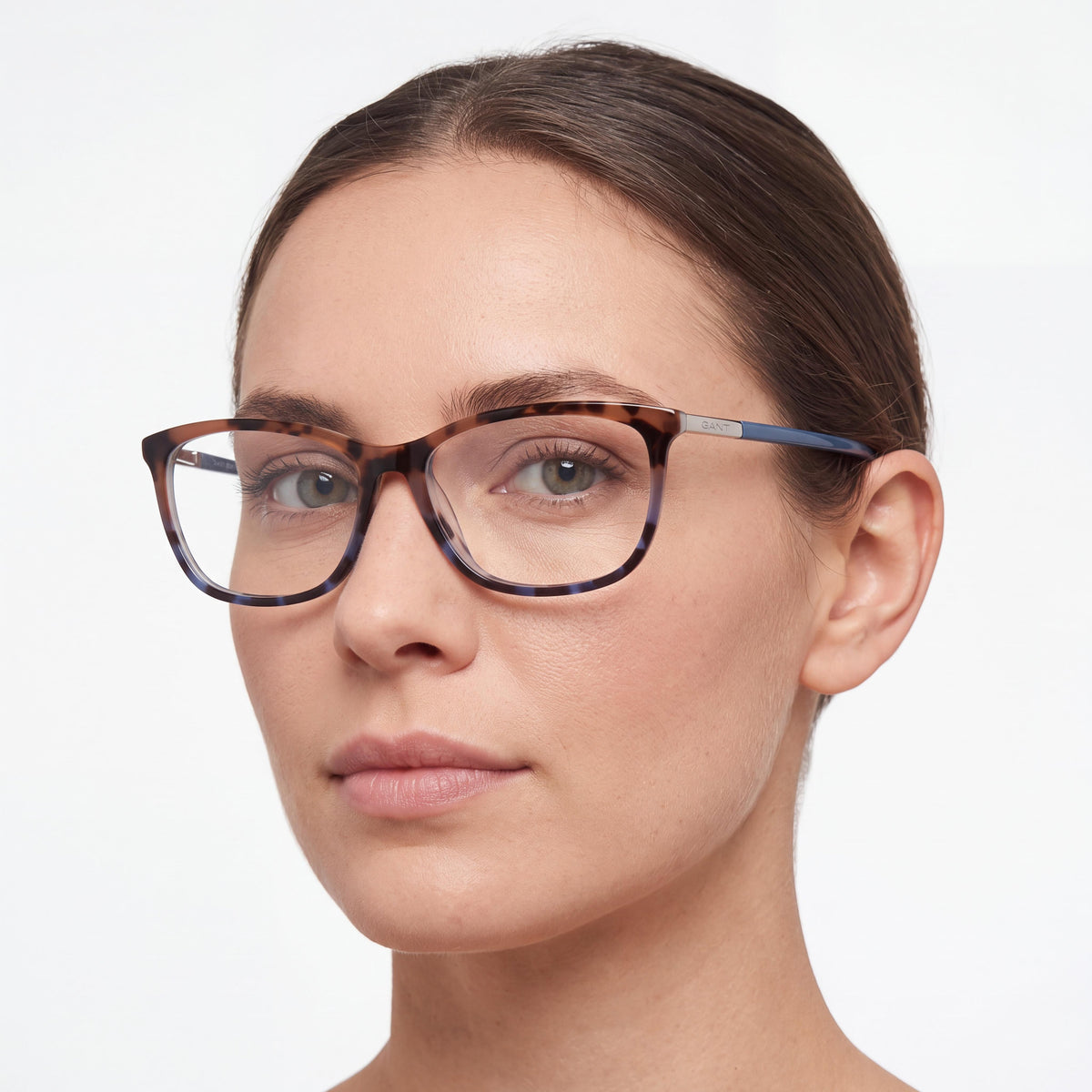 GANT 4115 Gafas graduadas clásicas de plástico para mujer, color habana mate, lentes azul claro multicolor, 53-15-140 mm, Photo 3