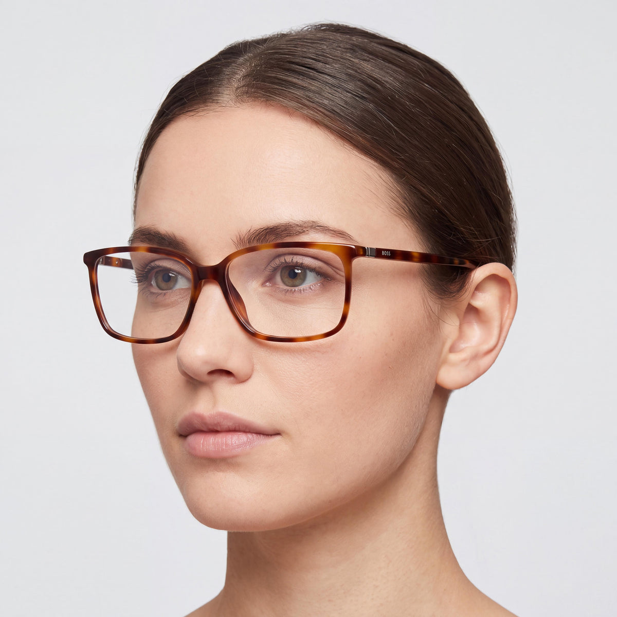 Hugo Boss Modern Women's Havana Acetate Frame Havana Polycarbonate Lens Eyewear, Size 56-15-145, Photo 4