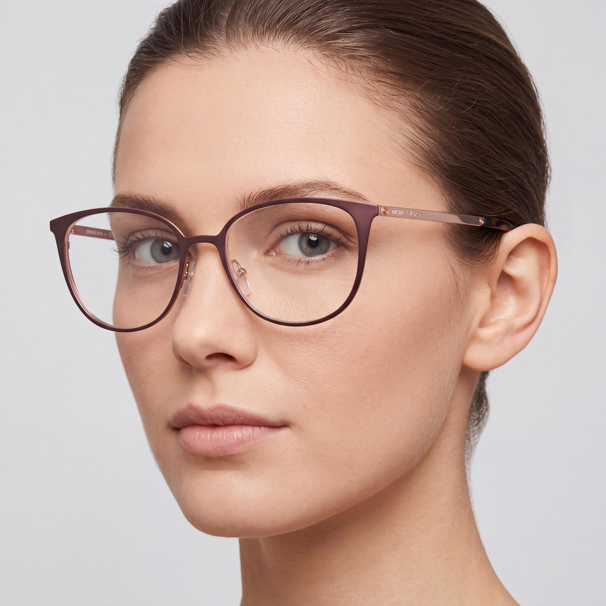 Michael Kors MK3017 Lil Women's Square Metal Eyeglasses Satin Brown Rose Gold DEMO LENS 51mm, Photo 3