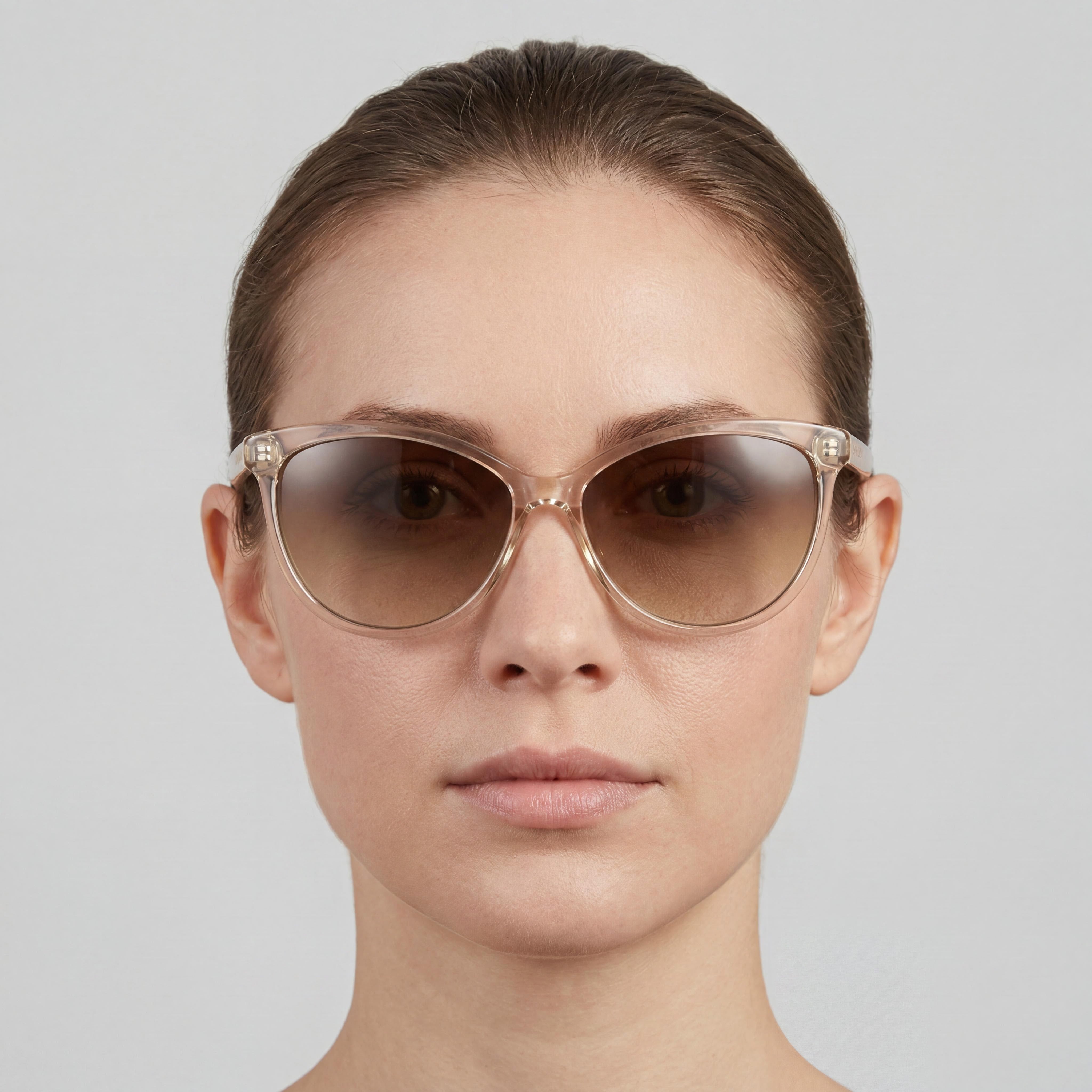 Calvin Klein Ck19536s Women's Cat Eye Crystal Beige Plastic Non-Polarized UV Protection Sunglasses 55mm, Photo 5