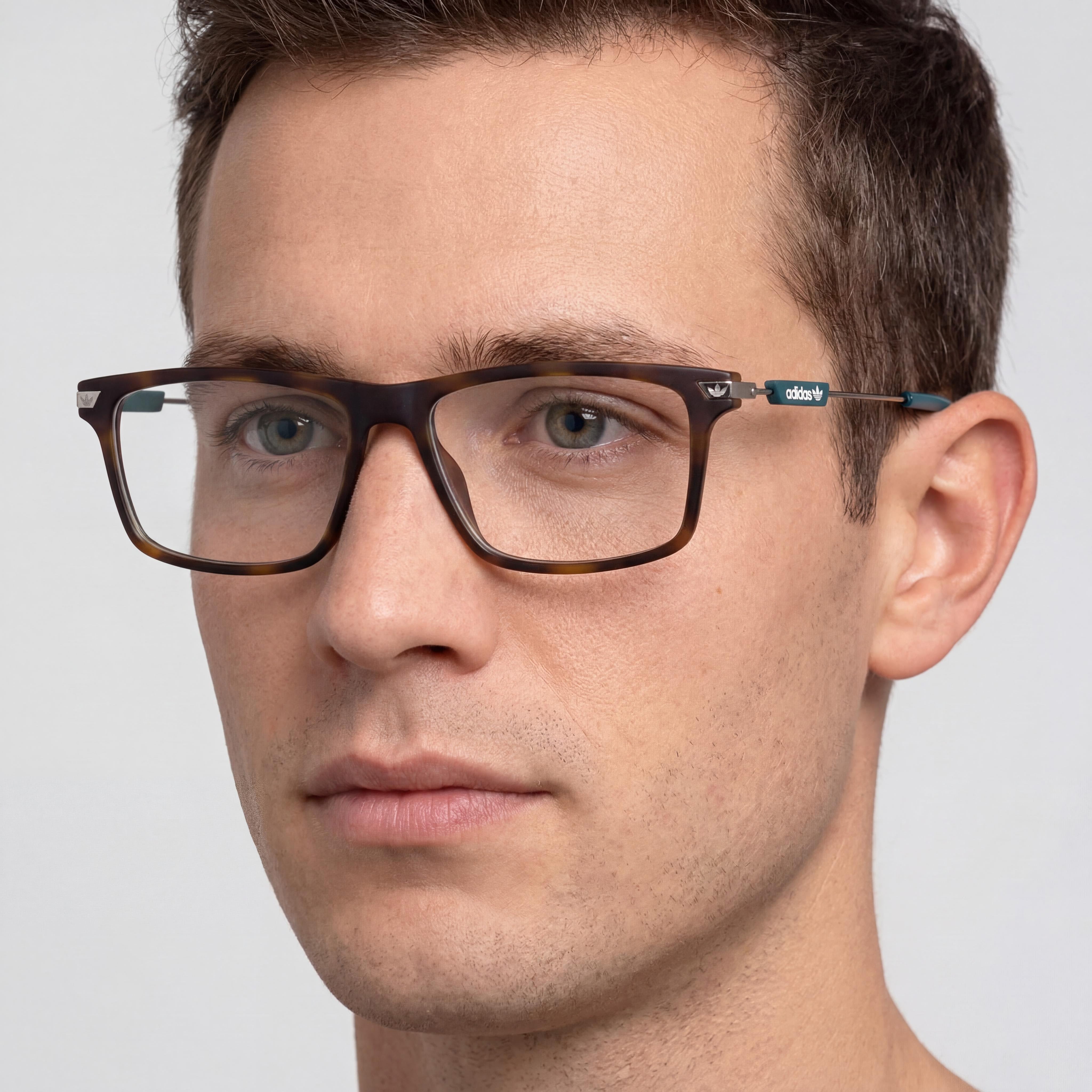 Adidas OR5032 Men's Casual Plastic Frame Optical Glasses, Dark Havana, 54mm Lens Width, Photo 5